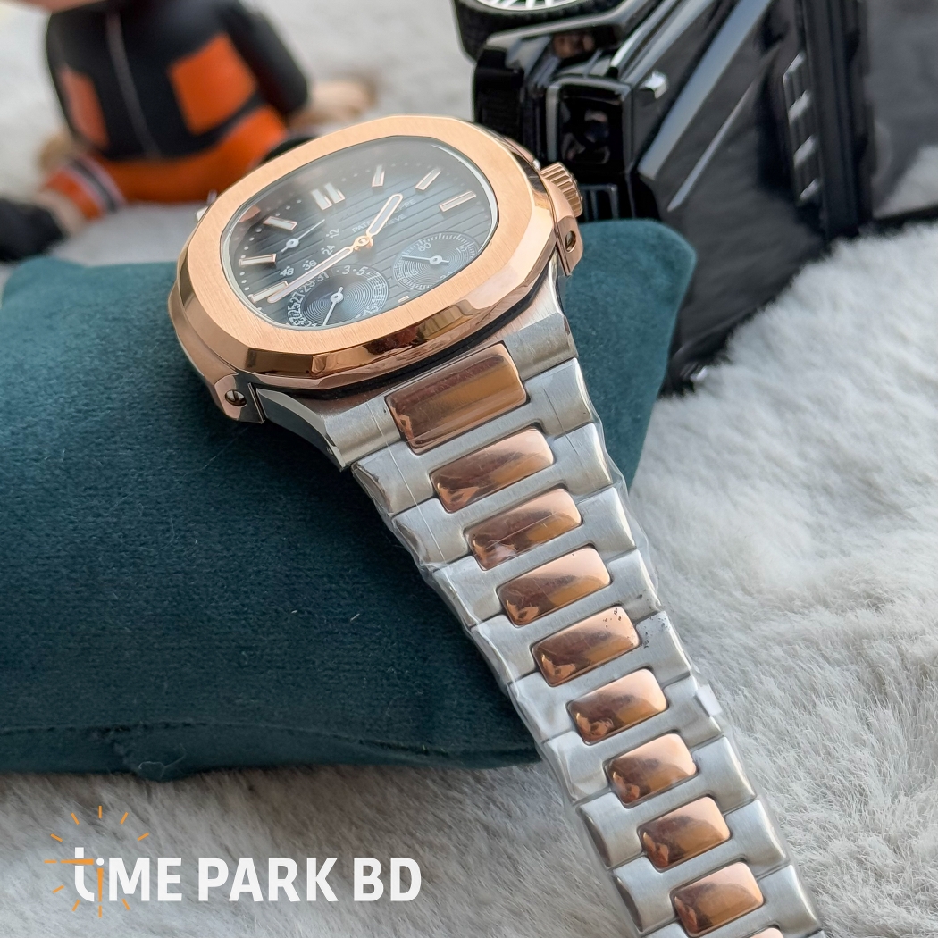 Patek Philippe Nautilus Chrongoraph Moon Phase | Dual Tone Blue Dial | Euro Grade | Automatic movement_img_4