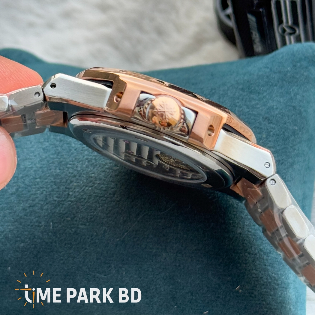 Patek Philippe Nautilus Chrongoraph Moon Phase | Dual Tone Blue Dial | Euro Grade | Automatic movement_img_5