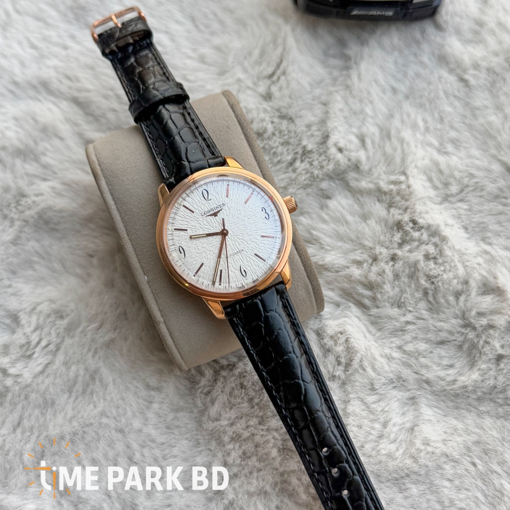 Longiens Auto movement | Rose Gold White dial