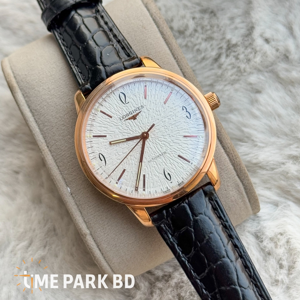 Longiens Auto movement | Rose Gold White dial_img_1