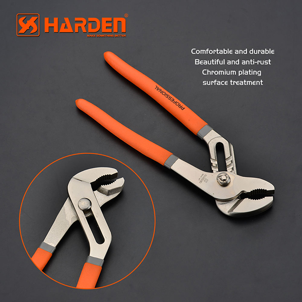 HARDEN Groove Joint Water Pump Plier ( 10 inch | 12 inch), Monkey Plier, Chrome Vanadium Professional; Model: 560411 | 560412_img_1