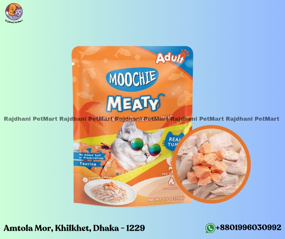 Moochie Pouch Meaty Tuna & Salmon In Jelly For Adult Cats 70g