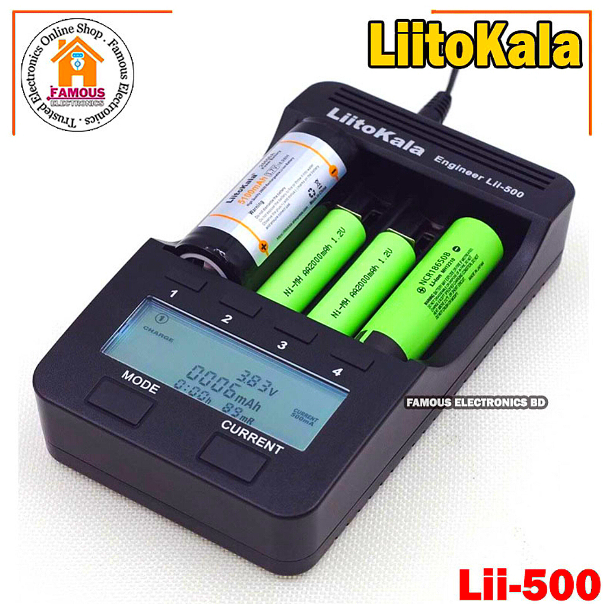LiitoKala Lii-500 Battery charger for 18650 26650 AA AAA battery LCD display test the battery capacity-Charger Not Included_img_2