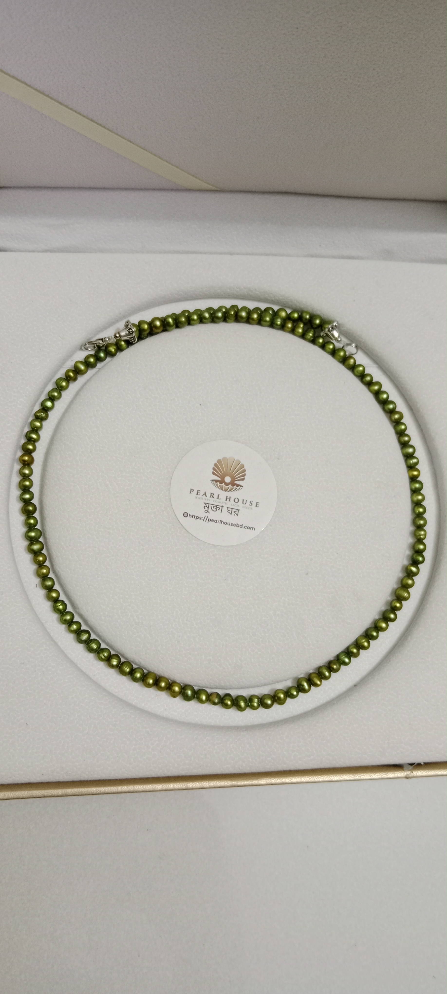 Green 4 mm Pearl Necklace_img_1