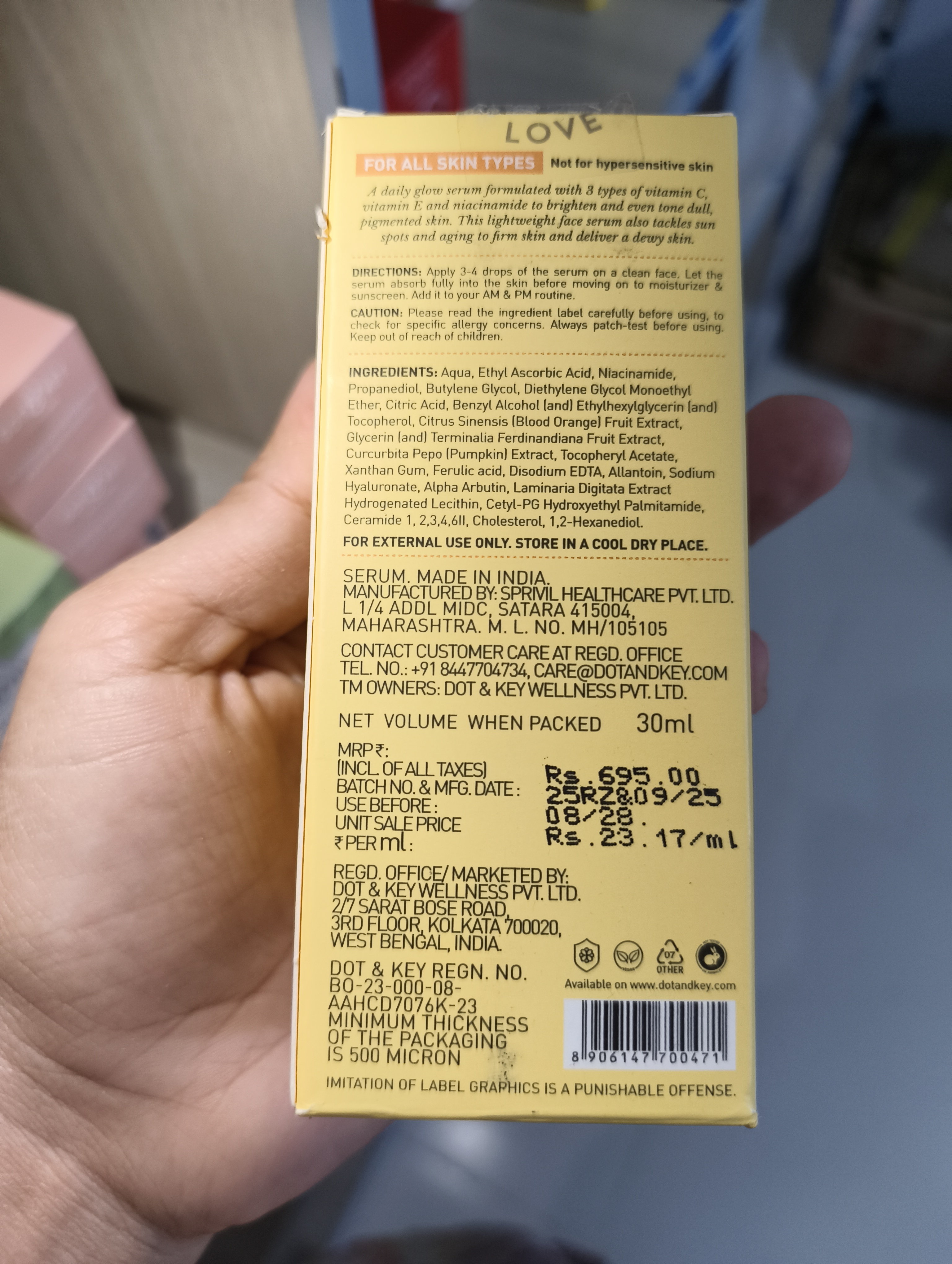 Dot & Key 10% Vitamin C+E Super Bright Face Serum With 5% Niacinamide - 30ml_img_1