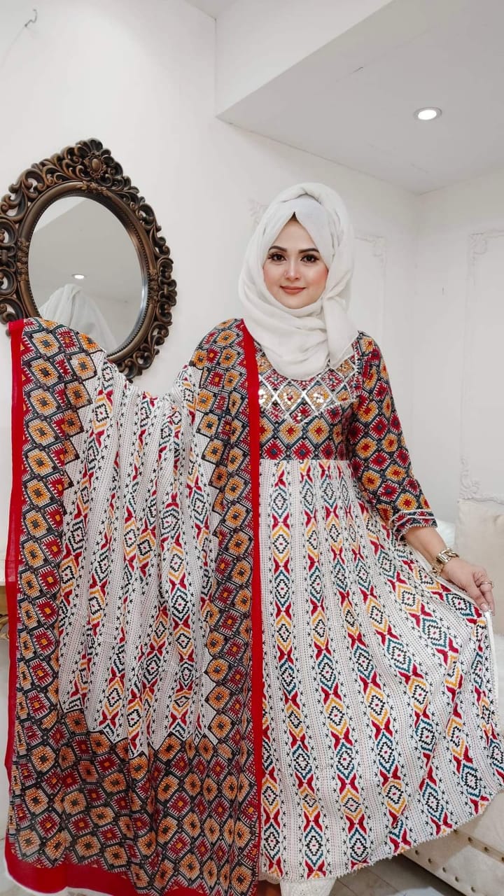 Jamdani Naira Three Piece_img_0