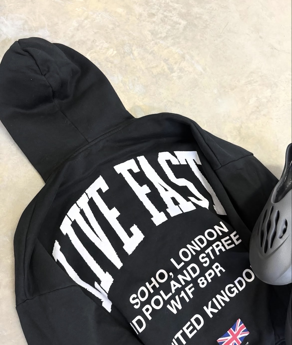 Live Fast Zipper oversized hoodie