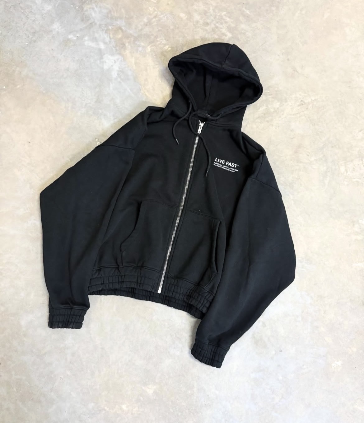 Live Fast Zipper oversized hoodie_img_2