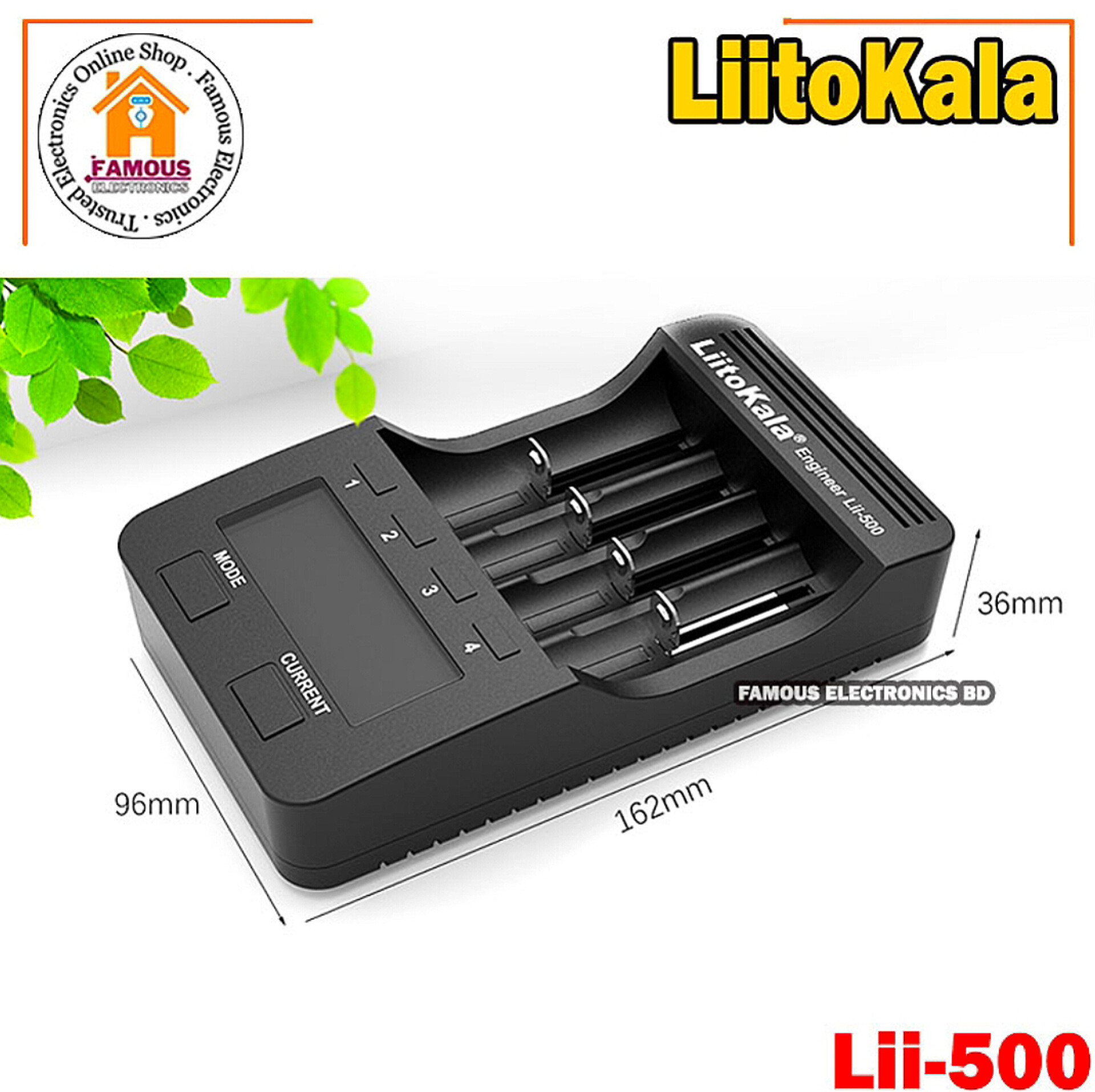 LiitoKala Lii-500 Battery charger for 18650 26650 AA AAA battery LCD display test the battery capacity-Charger Not Included_img_5