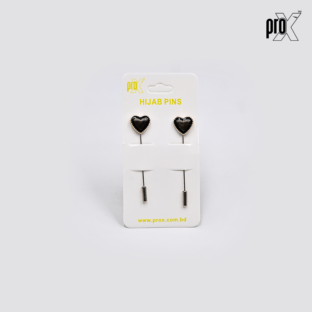 ProX 1 Pair Stick Hijab Pin_HP-502-5 Heart Shape_img_1