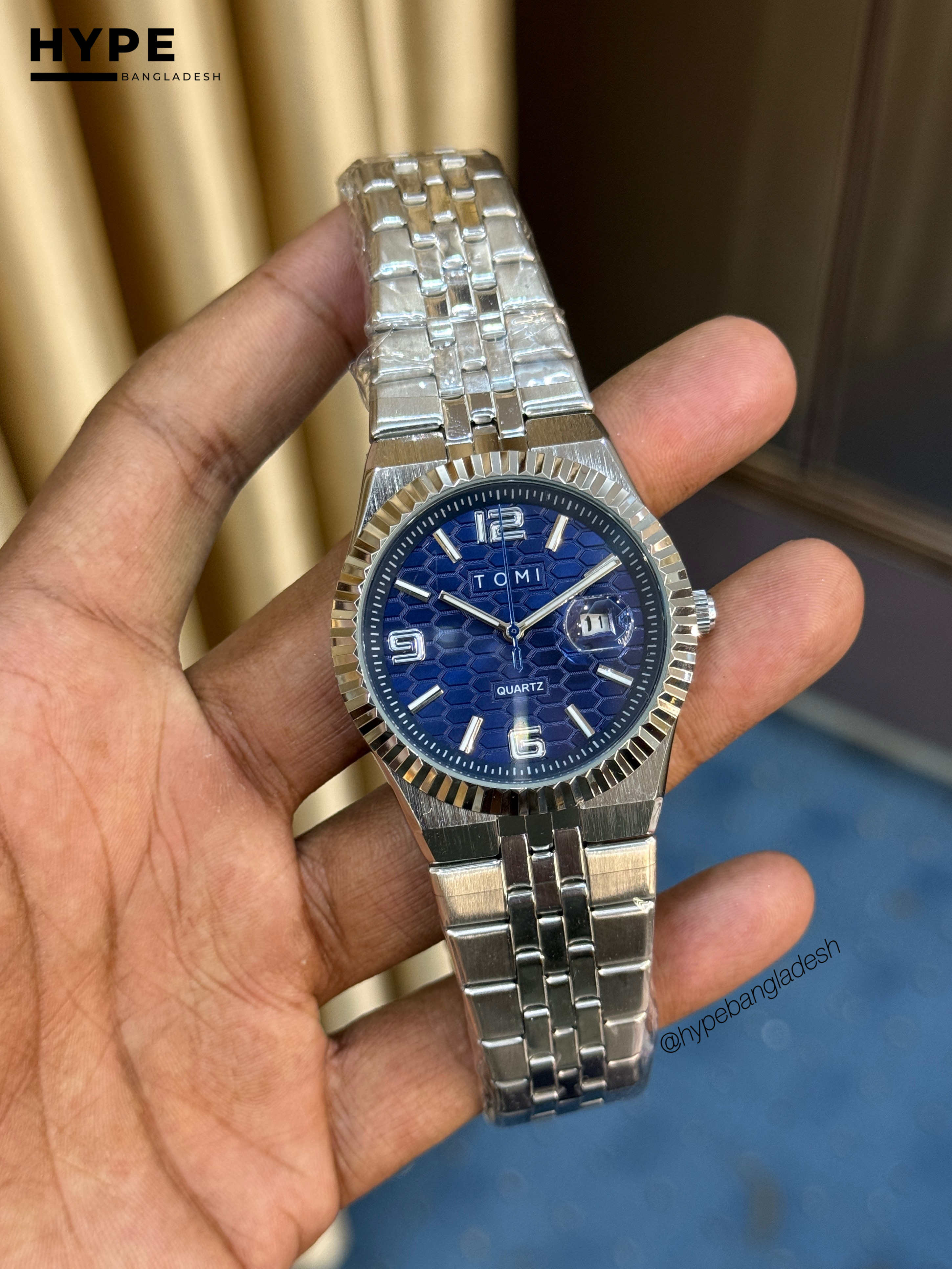 TOMI T-311 Men's Luxury Stainless Steel Watch Gift Box Set (Blue)_img_1