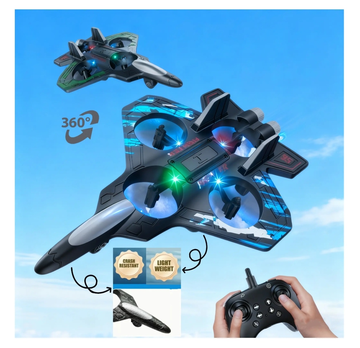 Starfighter Aircraft 360° Circling RC Fighter Durable foam Airplane - Image 1