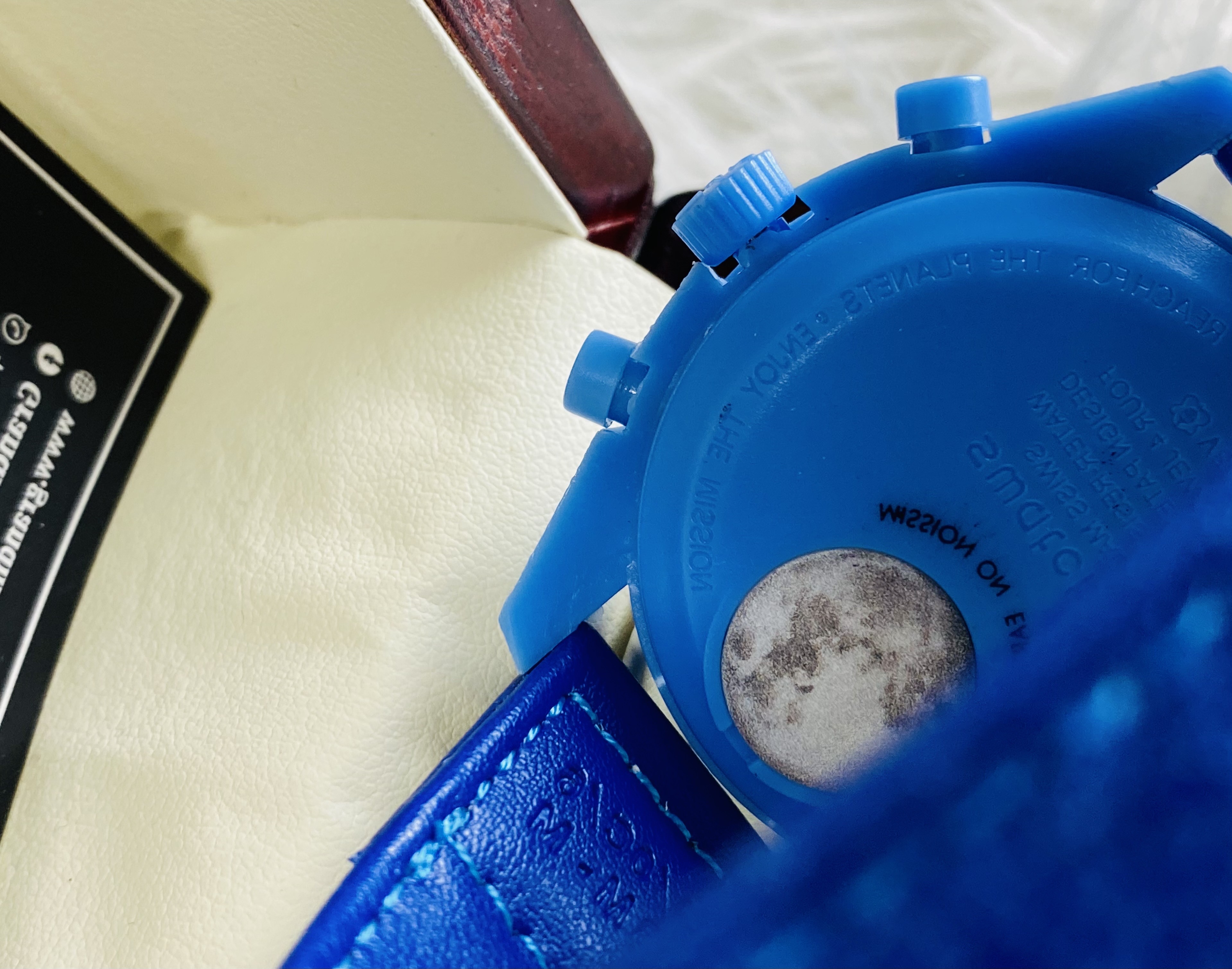 Omega Moon Swatch || Active Chronograph || Blue color_img_3
