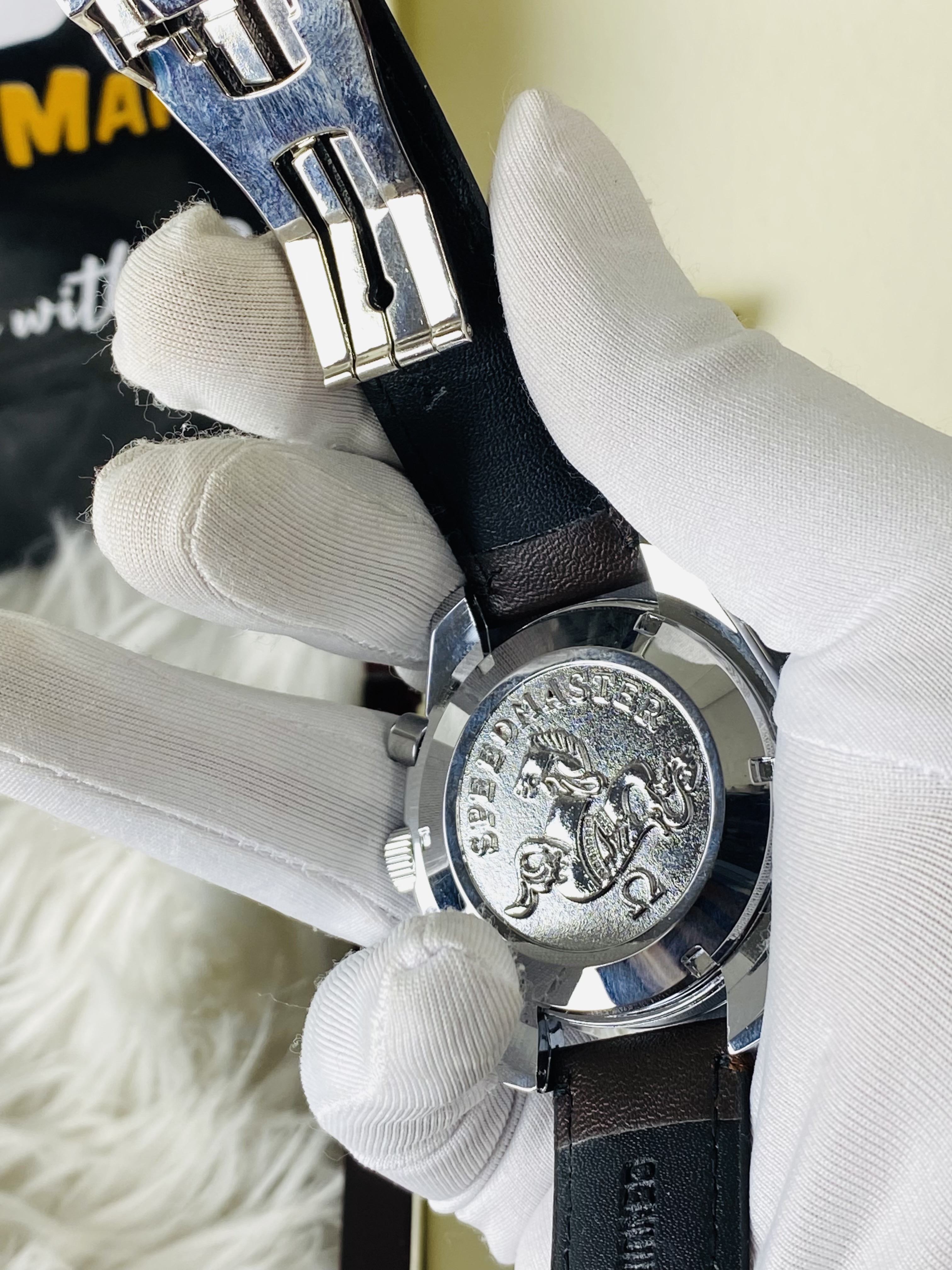 Omega speed master || Coffe strap_img_1