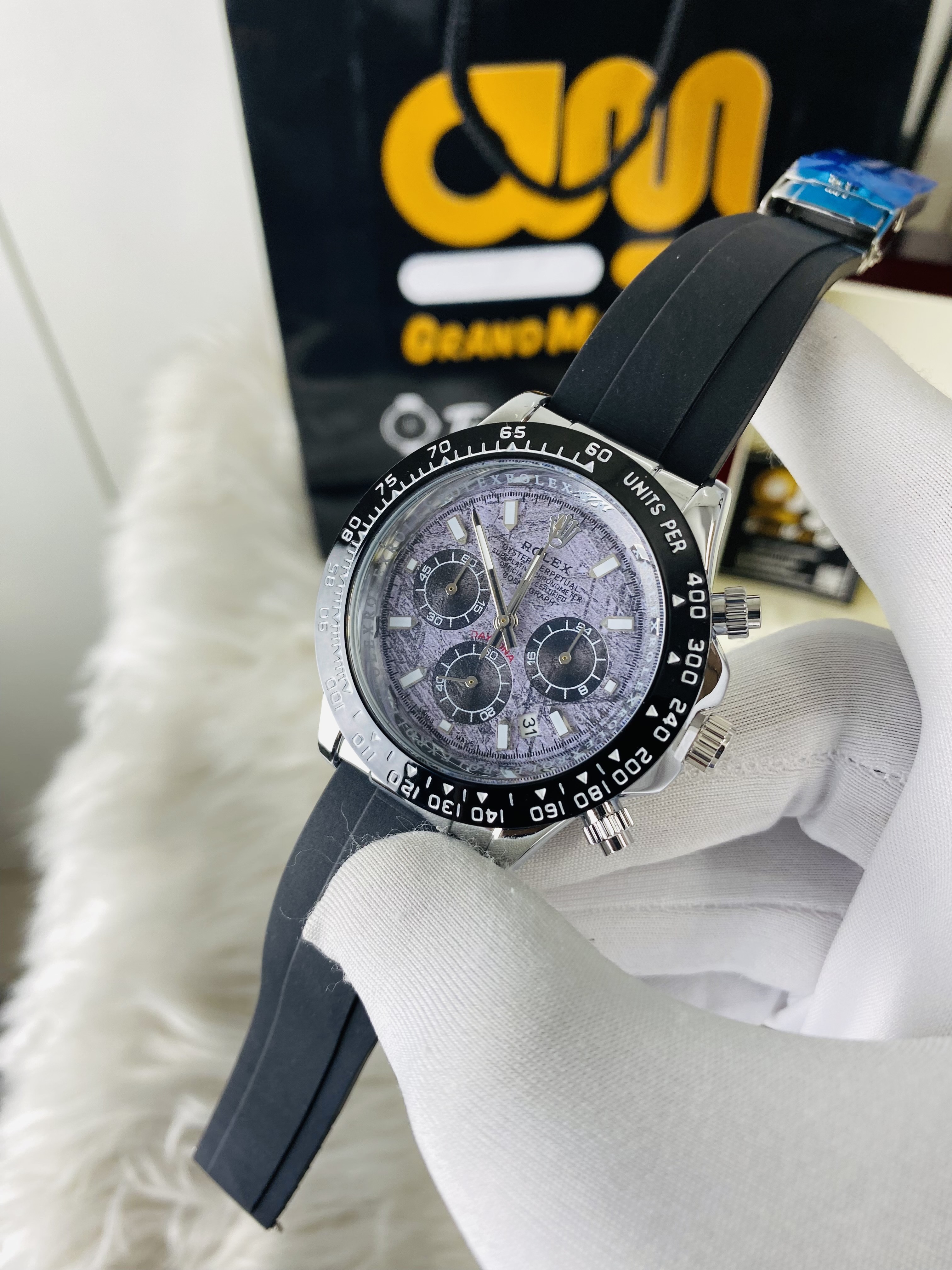 Rolex Day tona || Silicon strap || With premium lock