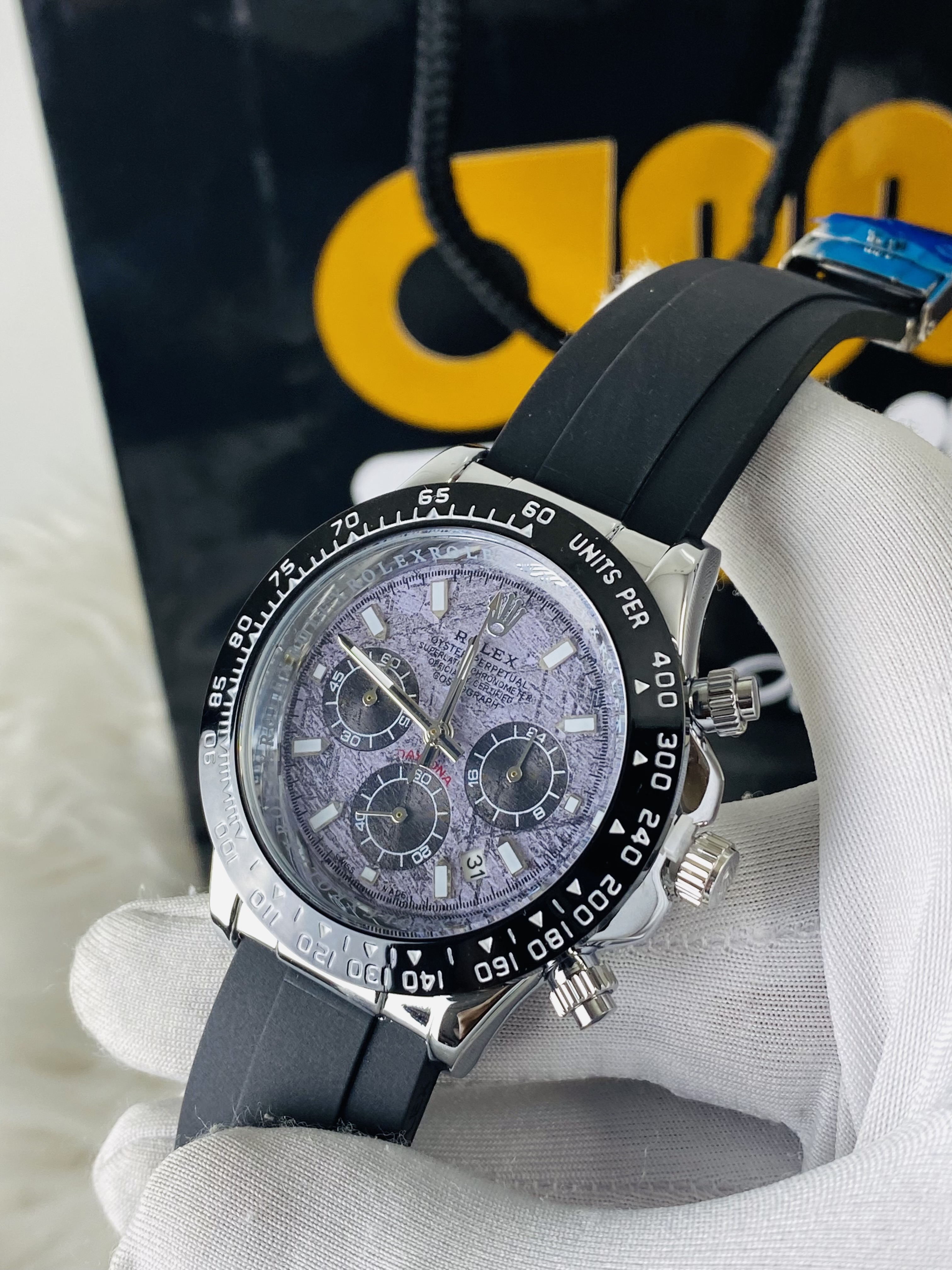 Rolex Day tona || Silicon strap || With premium lock_img_1