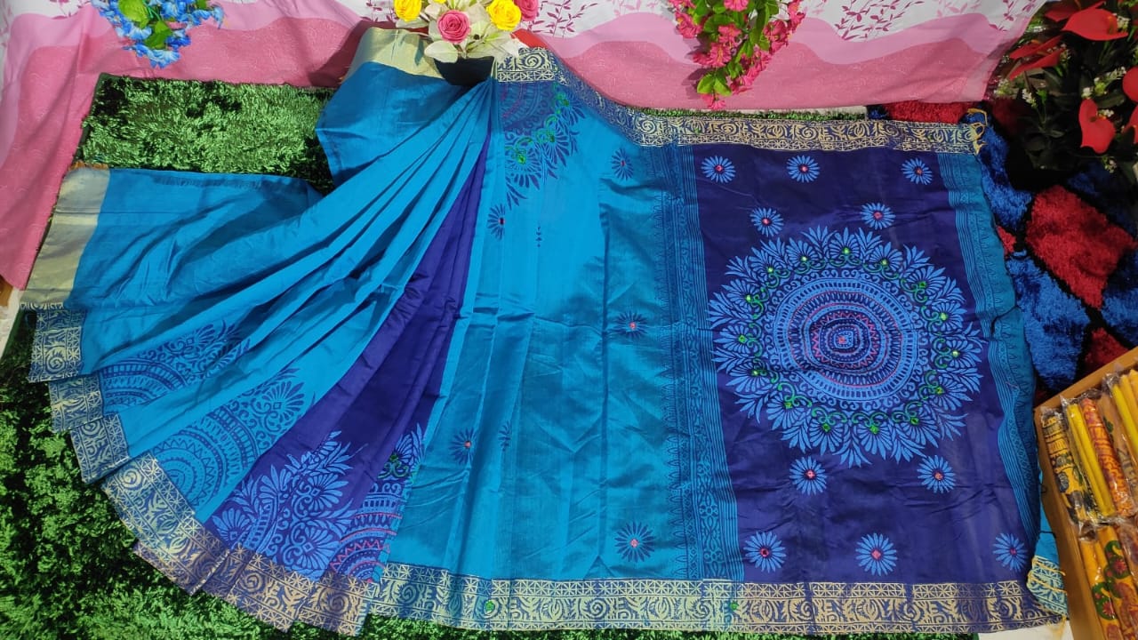 Embroidered Dhupian Silk Saree_img_0