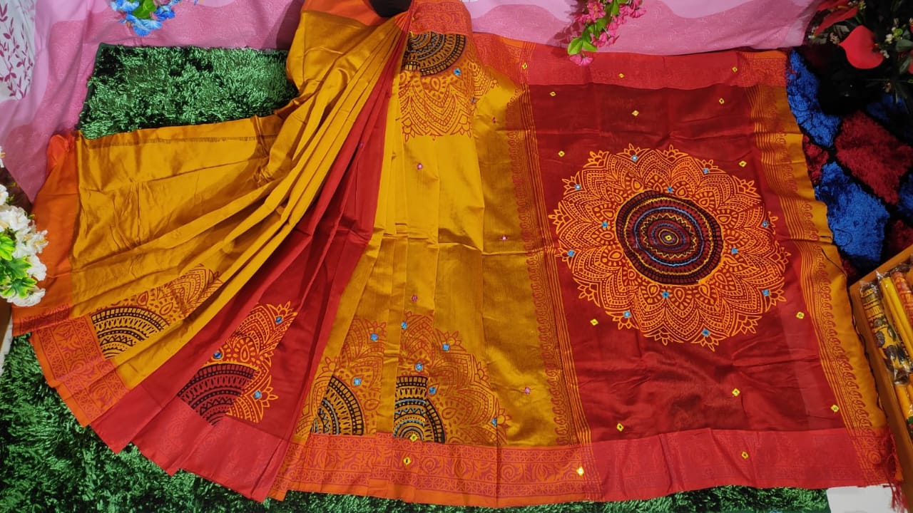 Embroidered Dhupian Silk Saree_img_0