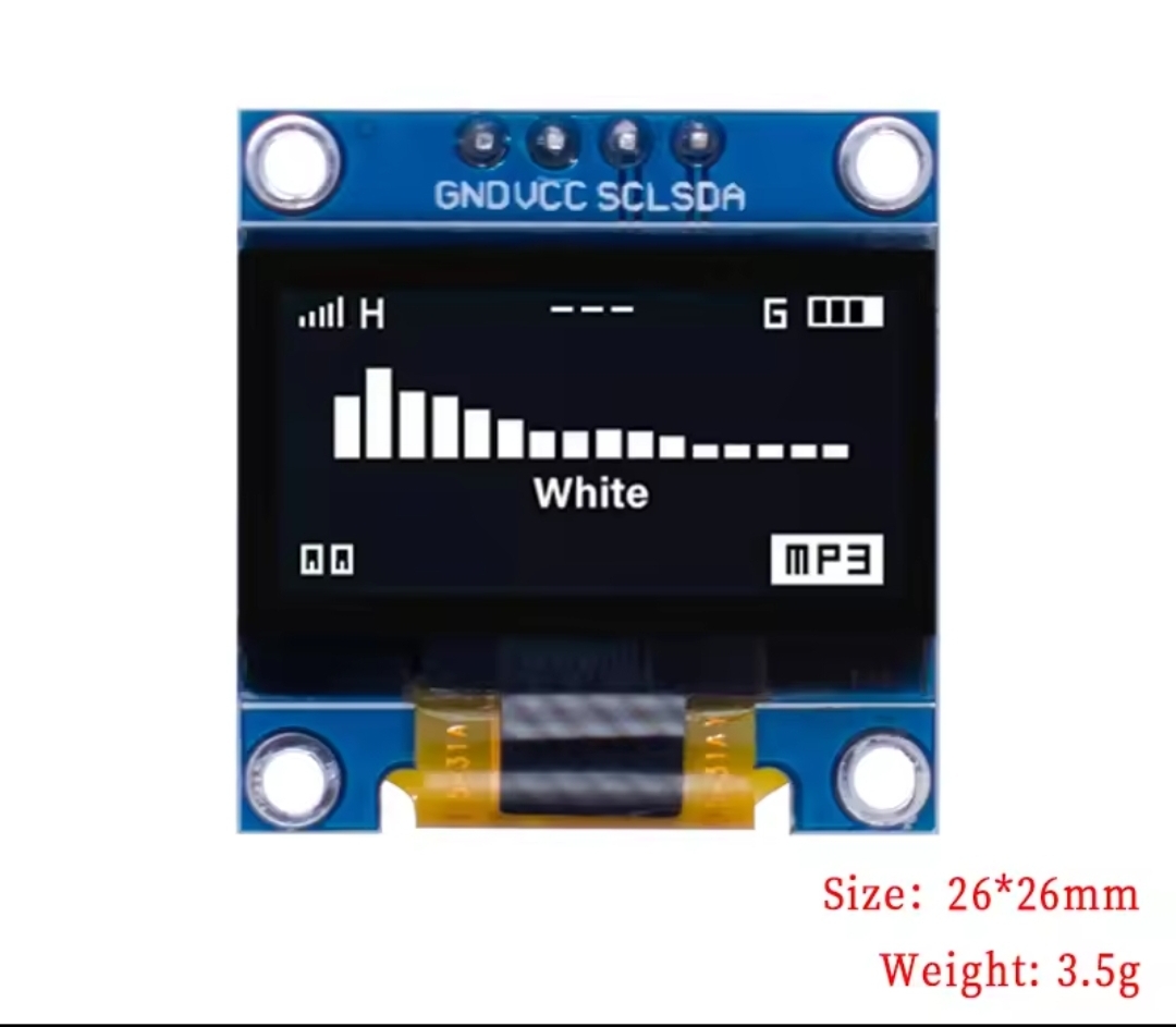 0.96" 4-Pin OLED Display Module – I2C Interface | 128×64 Resolution | White | Arduino & Microcontroller Compatible_img_2