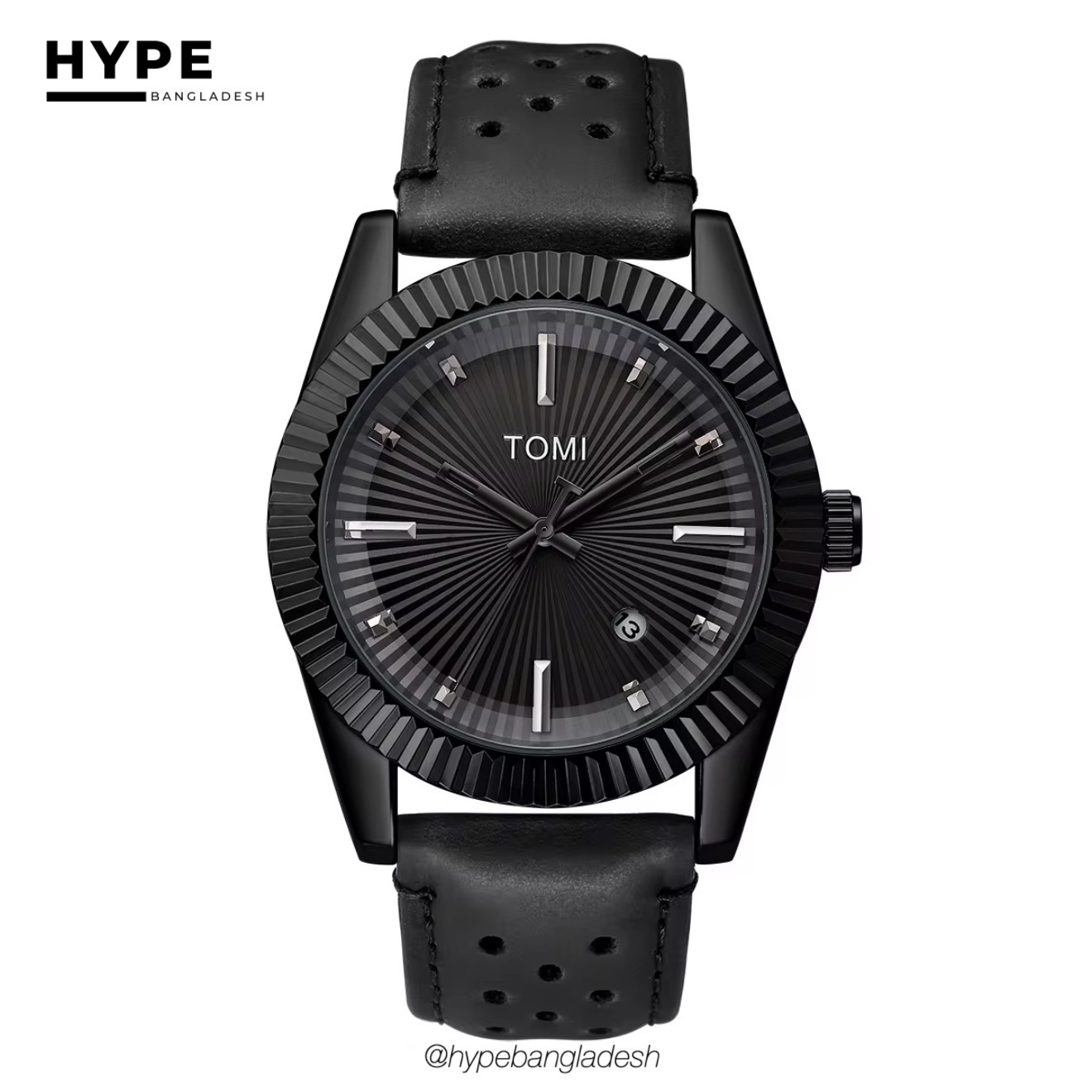 TOMI T-098 Men's Quartz Leather Belt Watch With Date_img_0