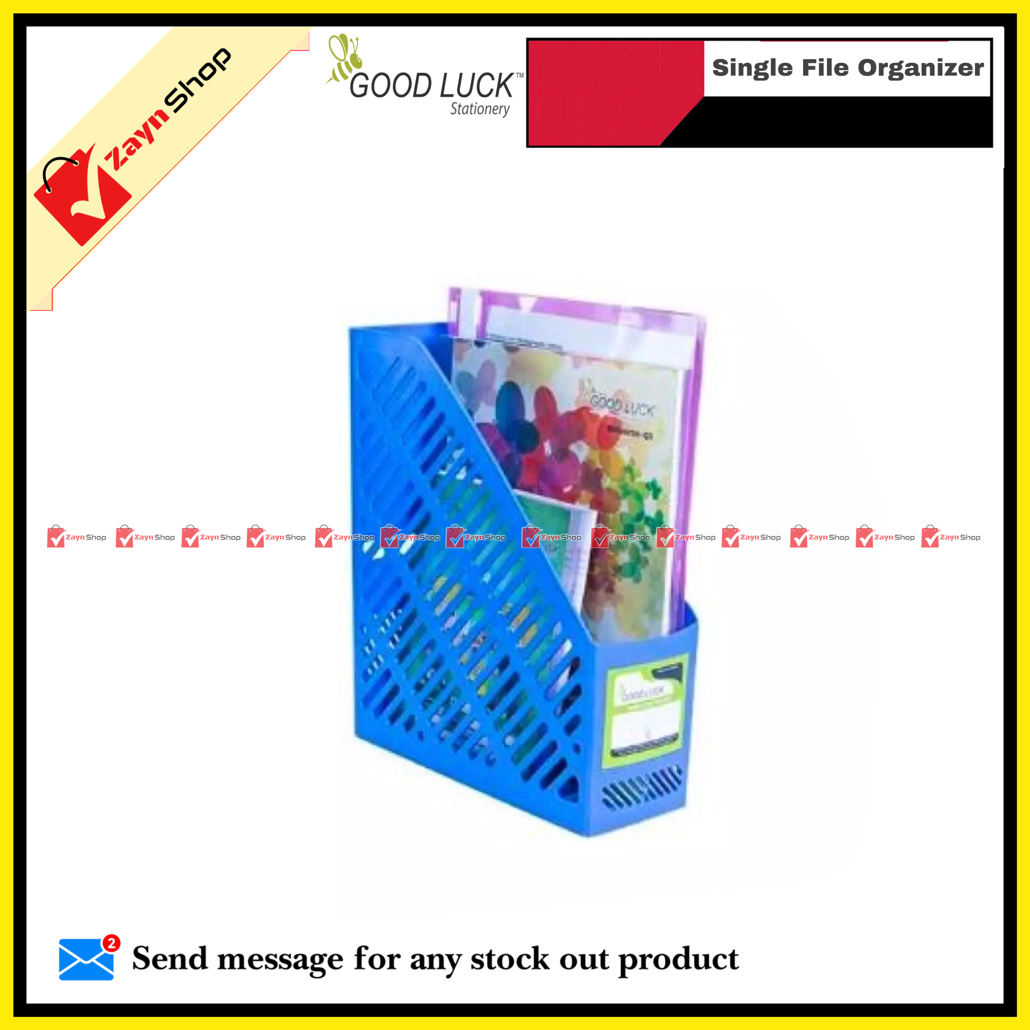 Good Luck File Holder   Single Station File Organizer Blue 1Pcs_img_0