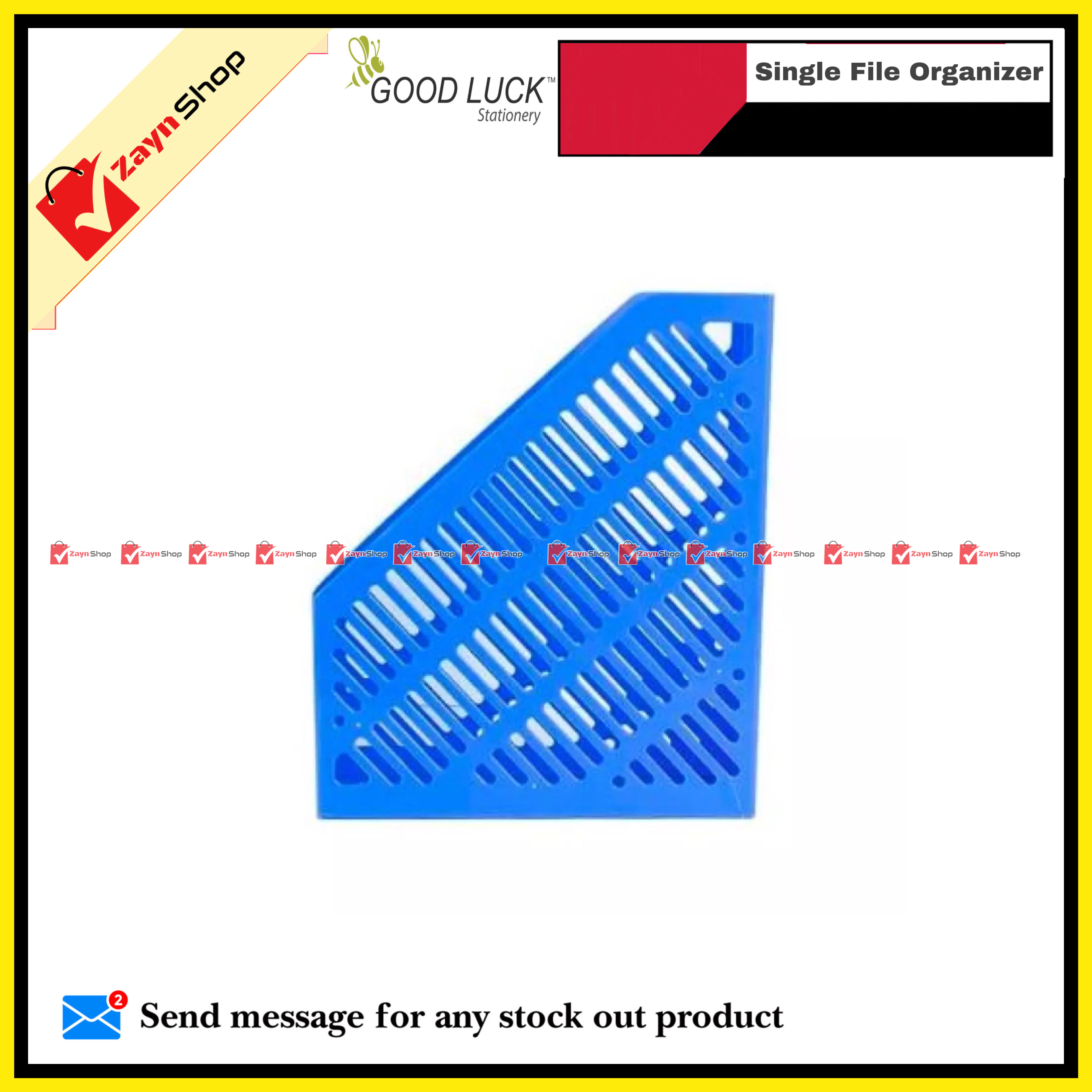 Good Luck File Holder   Single Station File Organizer Blue 1Pcs_img_1
