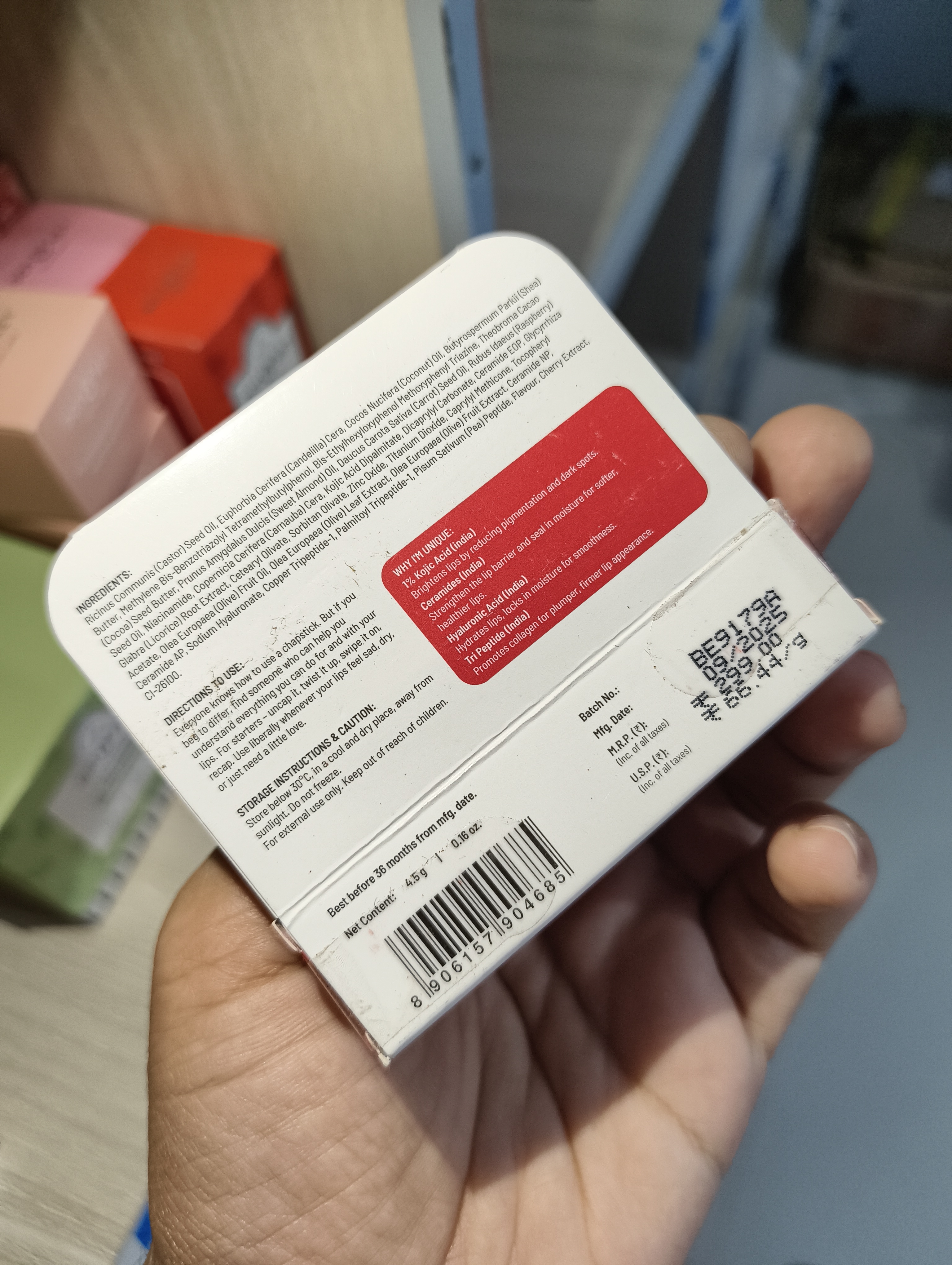 Chemist At Play Ceramides + 2% Kojic Acid Tinted Lip Balm (Cherry) | SPF 50, PA++++ 4.5g_img_1