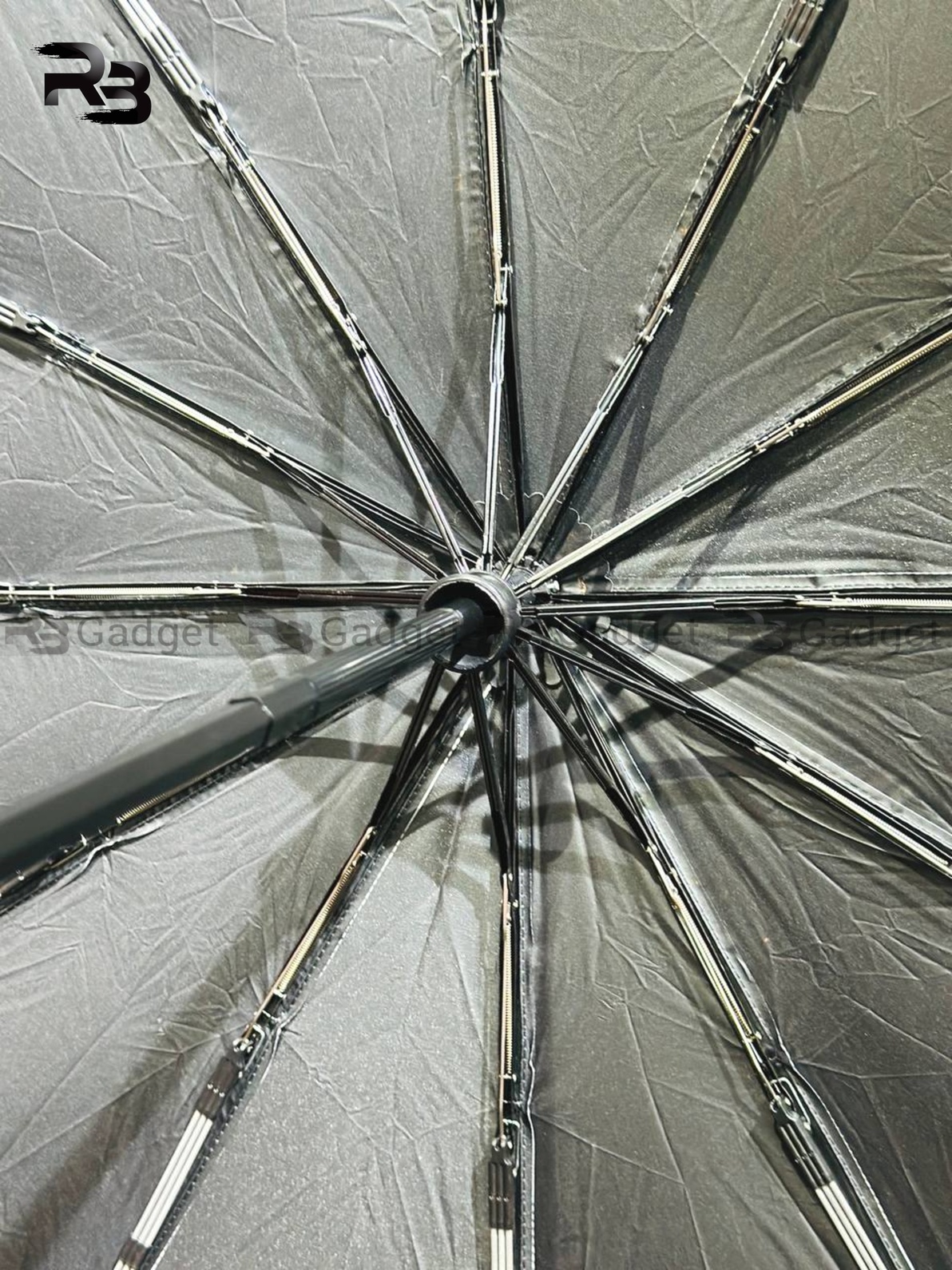 Premium 12-Ribs Automatic Umbrella With Flash Light – Blue_img_2