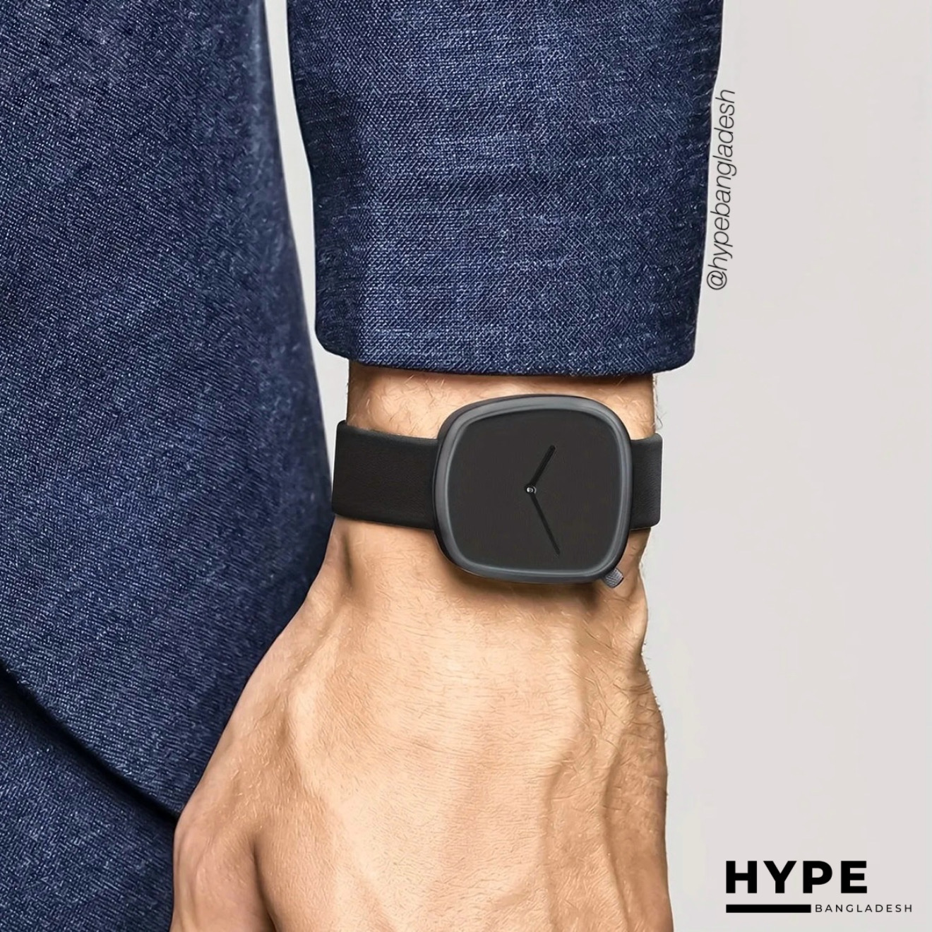 TOMI T-077 Unisex Leather Belt Casual Quartz Wrist Watch (Black)_img_1