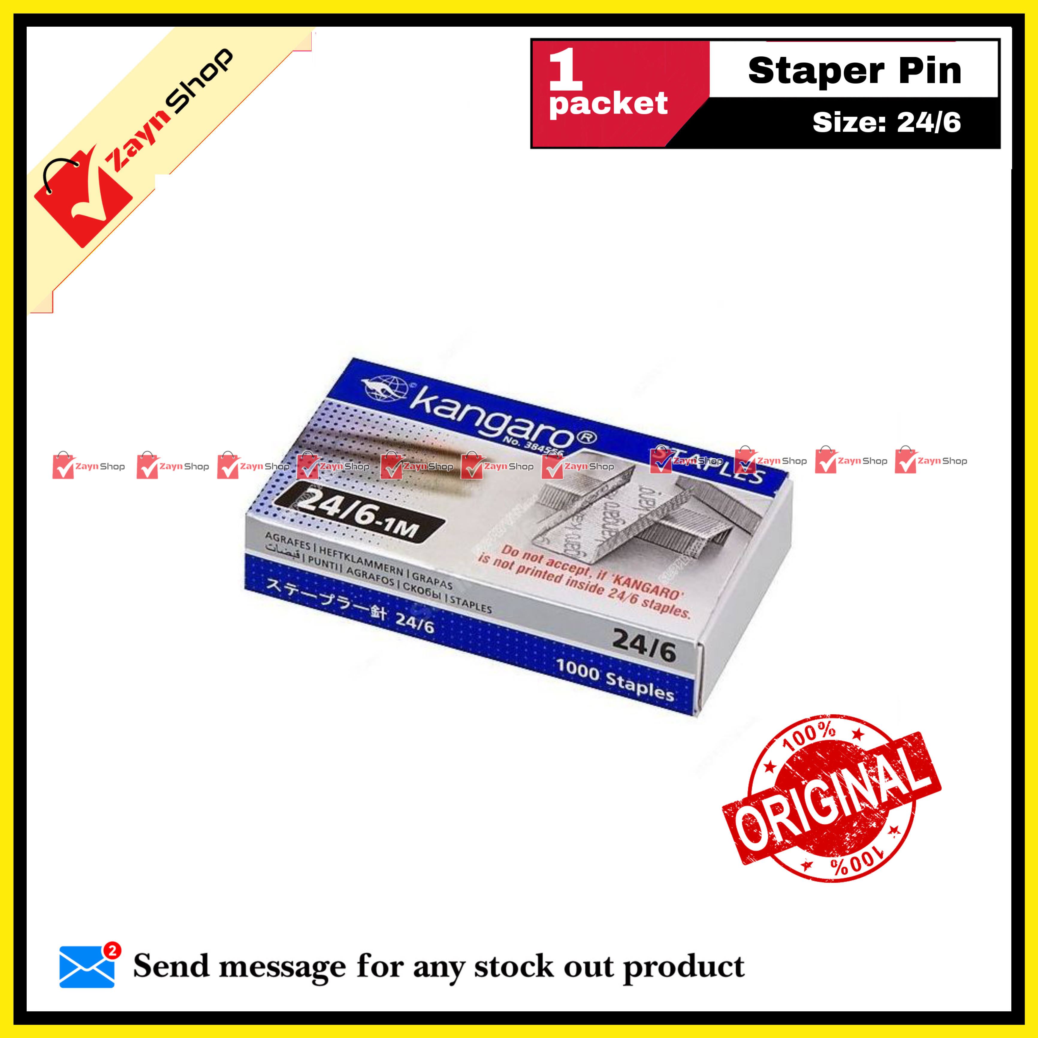 Kangaro Stapler Pin Size 24/6  1 Packet_img_0
