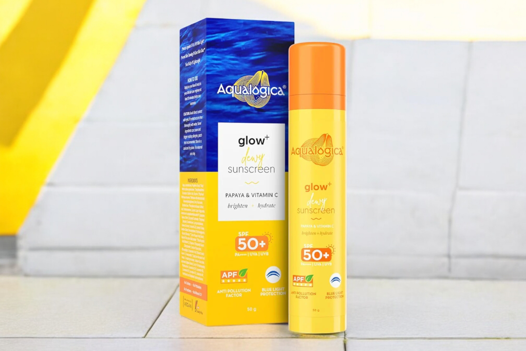 Aqualogica Glow+ Dewy Sunscreen SPF 50+ PA++++ with Anti Pollution Factor (APF) | Papaya & Vitamin C - 50g_img_0