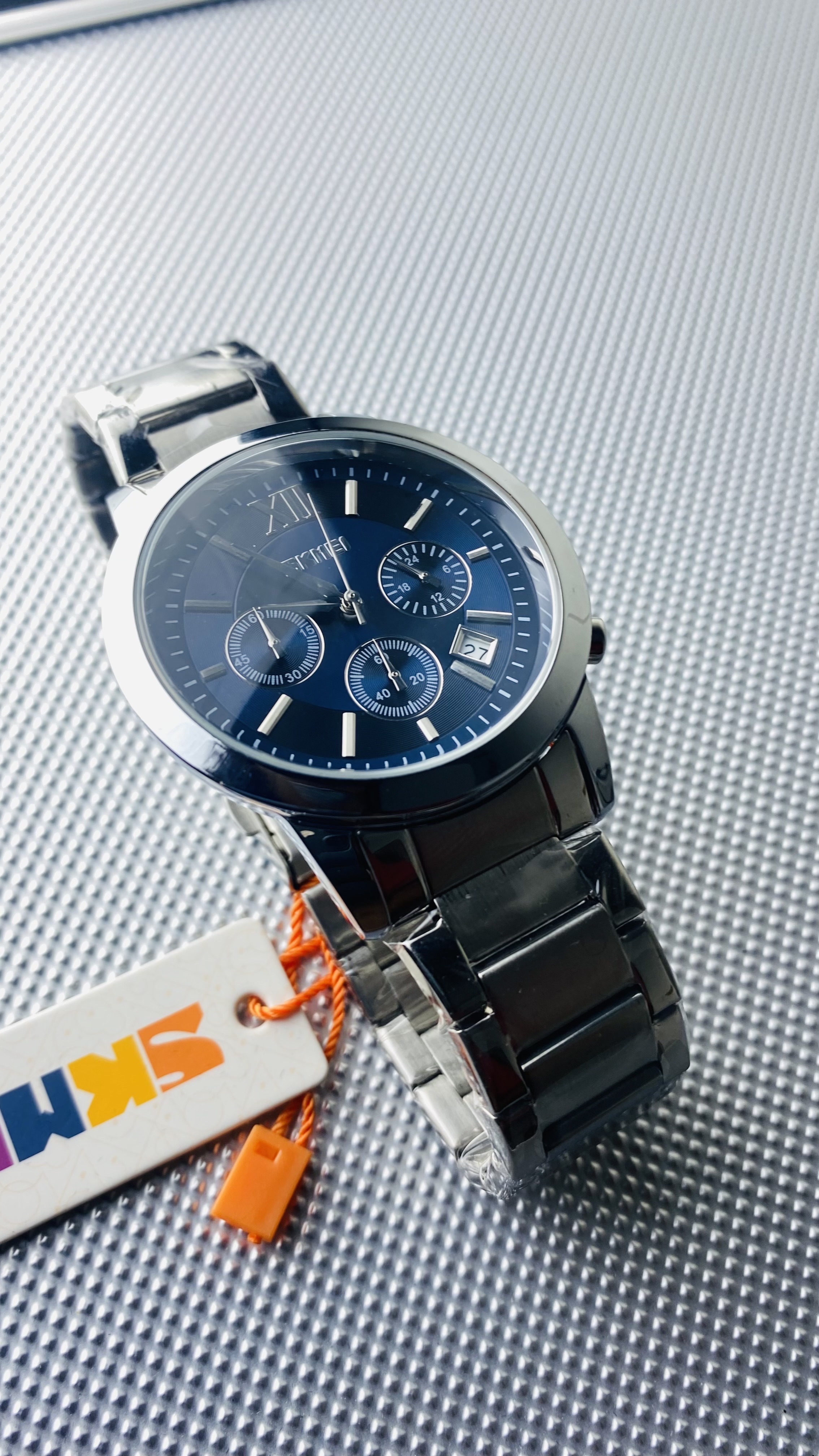 SKMEI 9097 Classic Design Stainless Steel Chronograph Quartz Watch For Men