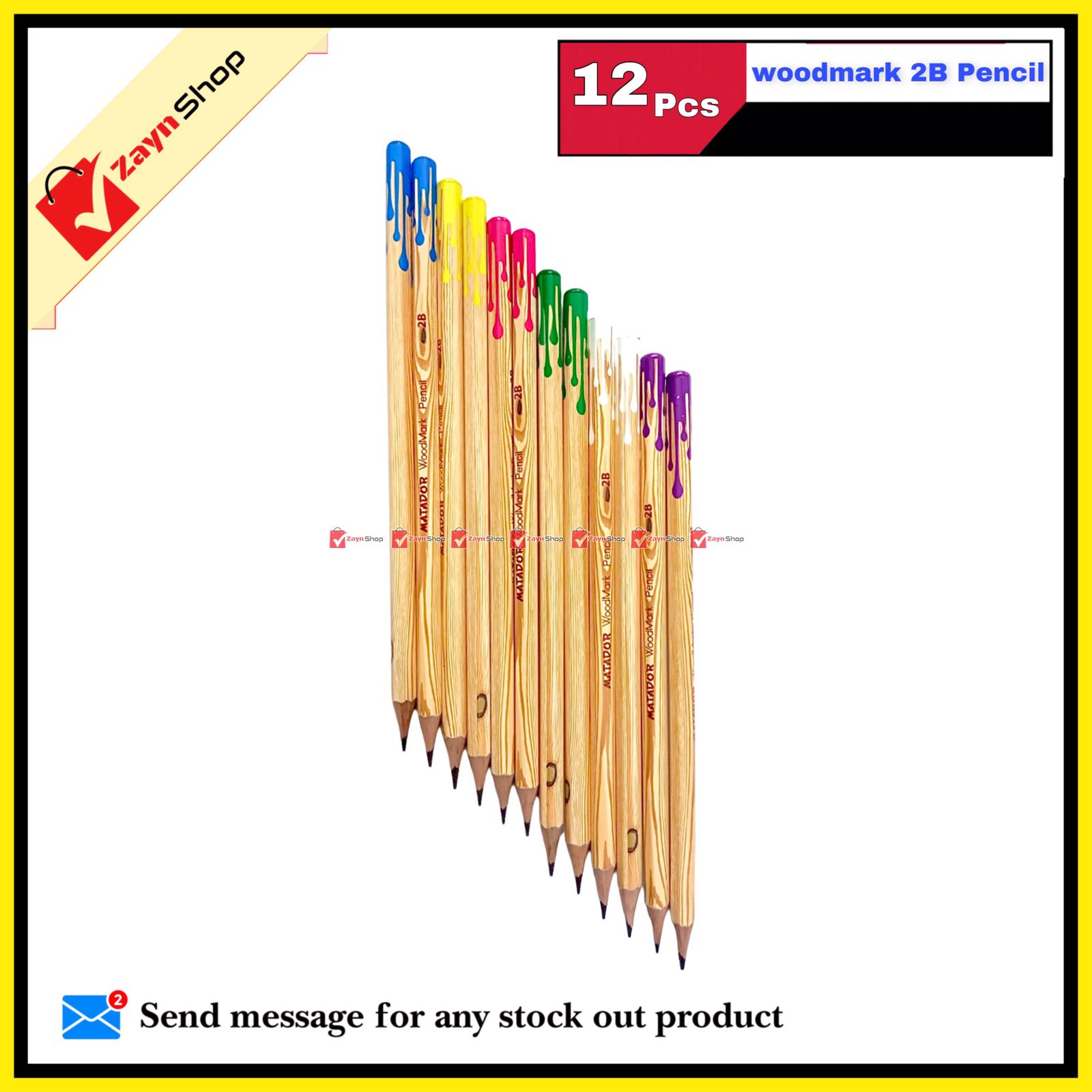 Matador Woodmark Pencil 2B Pack of 12 pcs_img_0