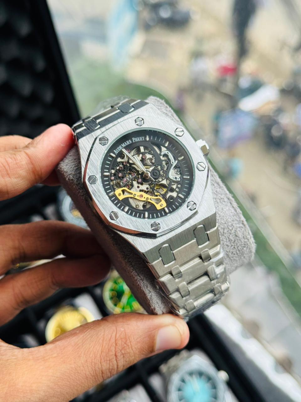 Audemars Piguet Black Automatic Watch || Semi AAA Grade Master Copy