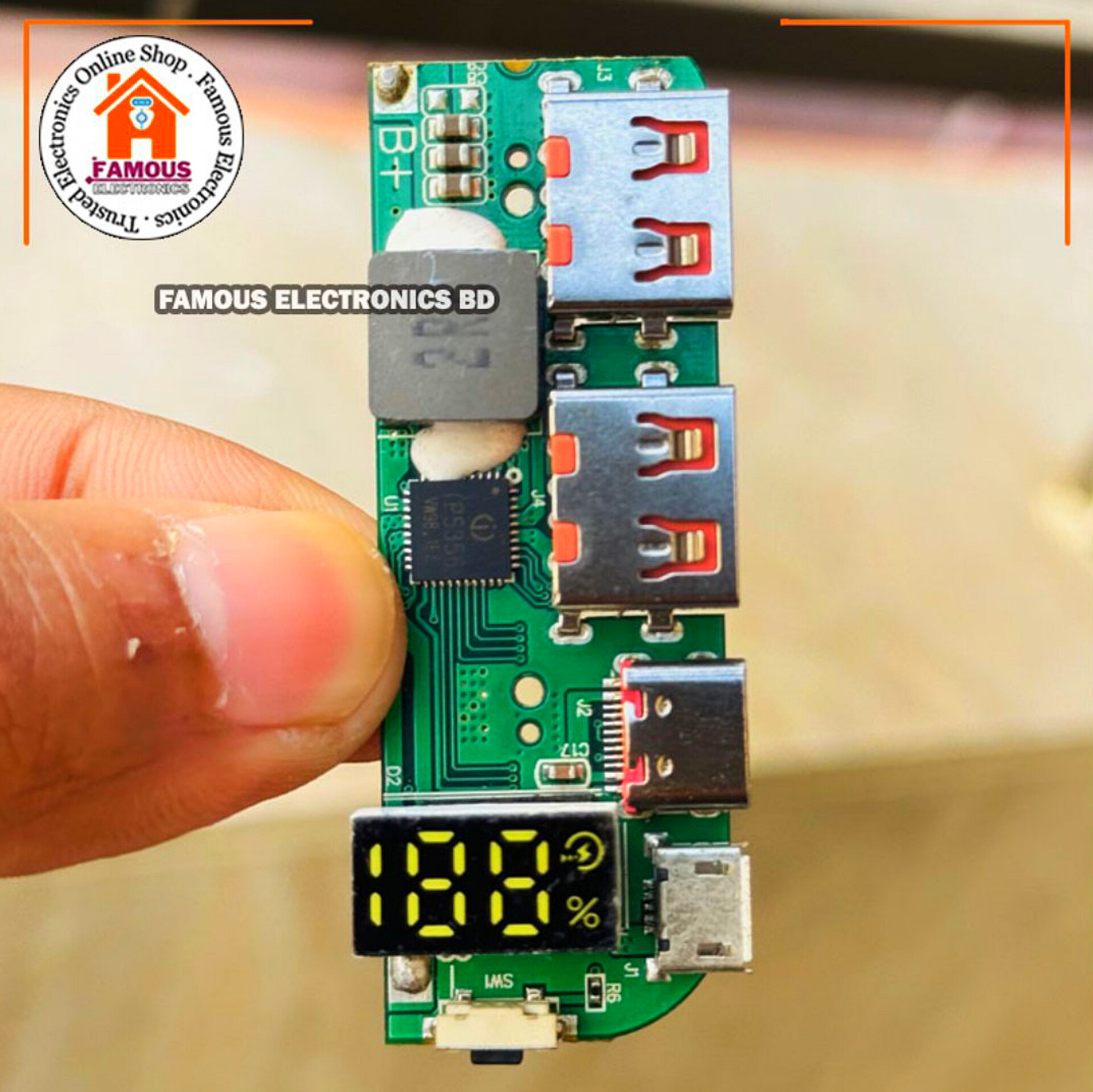 22.5W Fast Charging Bank Module IP5356 TYPE-C Micro USB_img_1