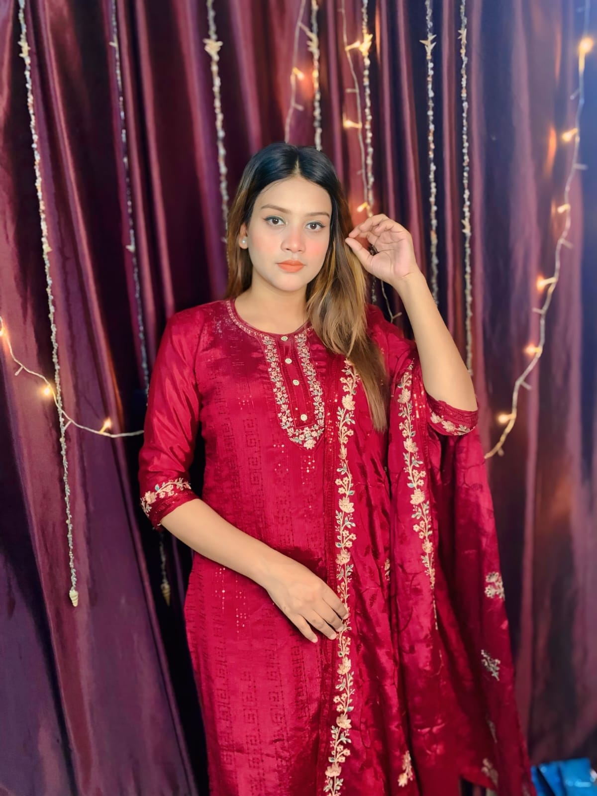 Pakistani Crept Chinon Three Piece_img_0