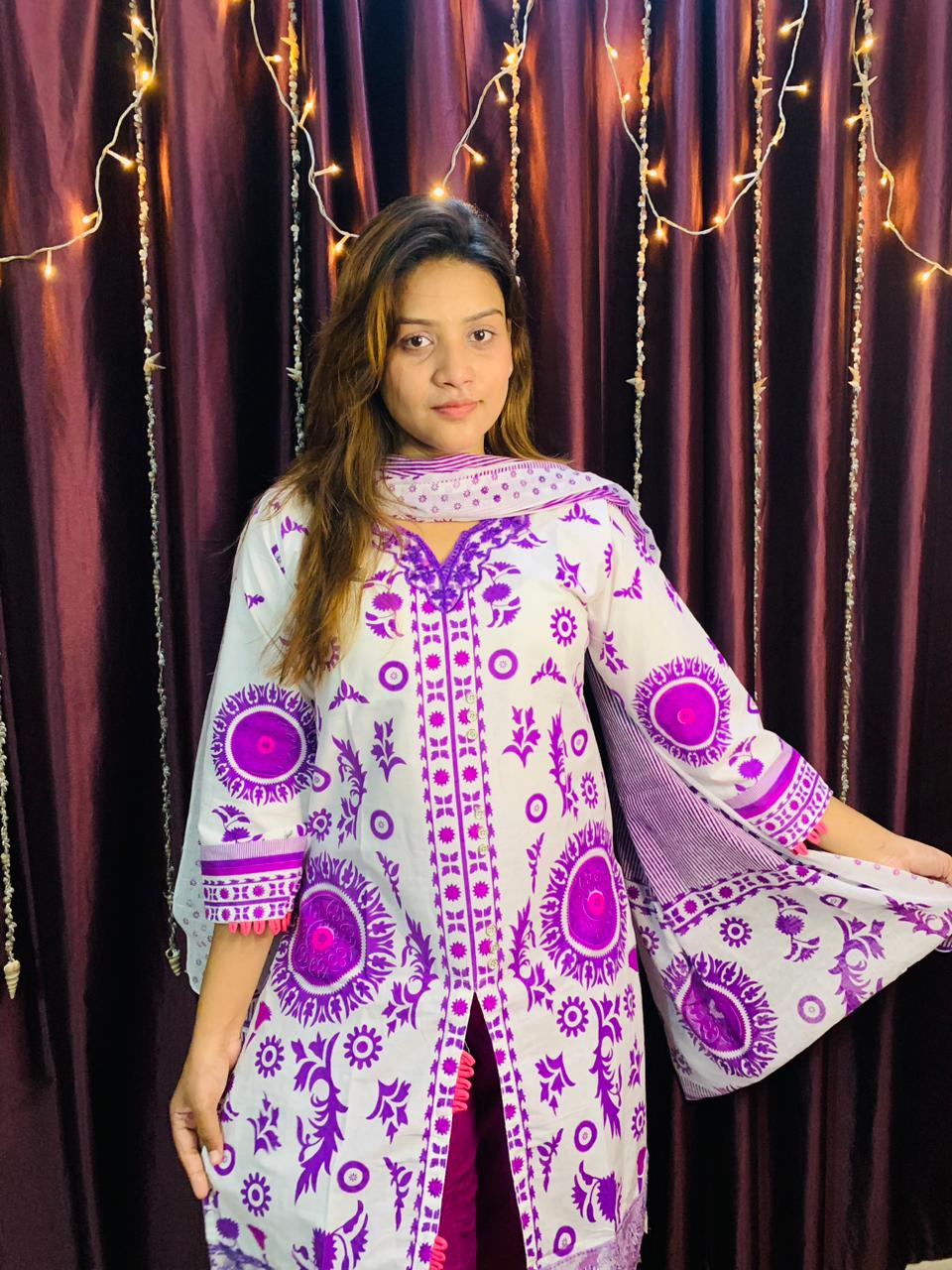 Coton dress whith screen print_img_0