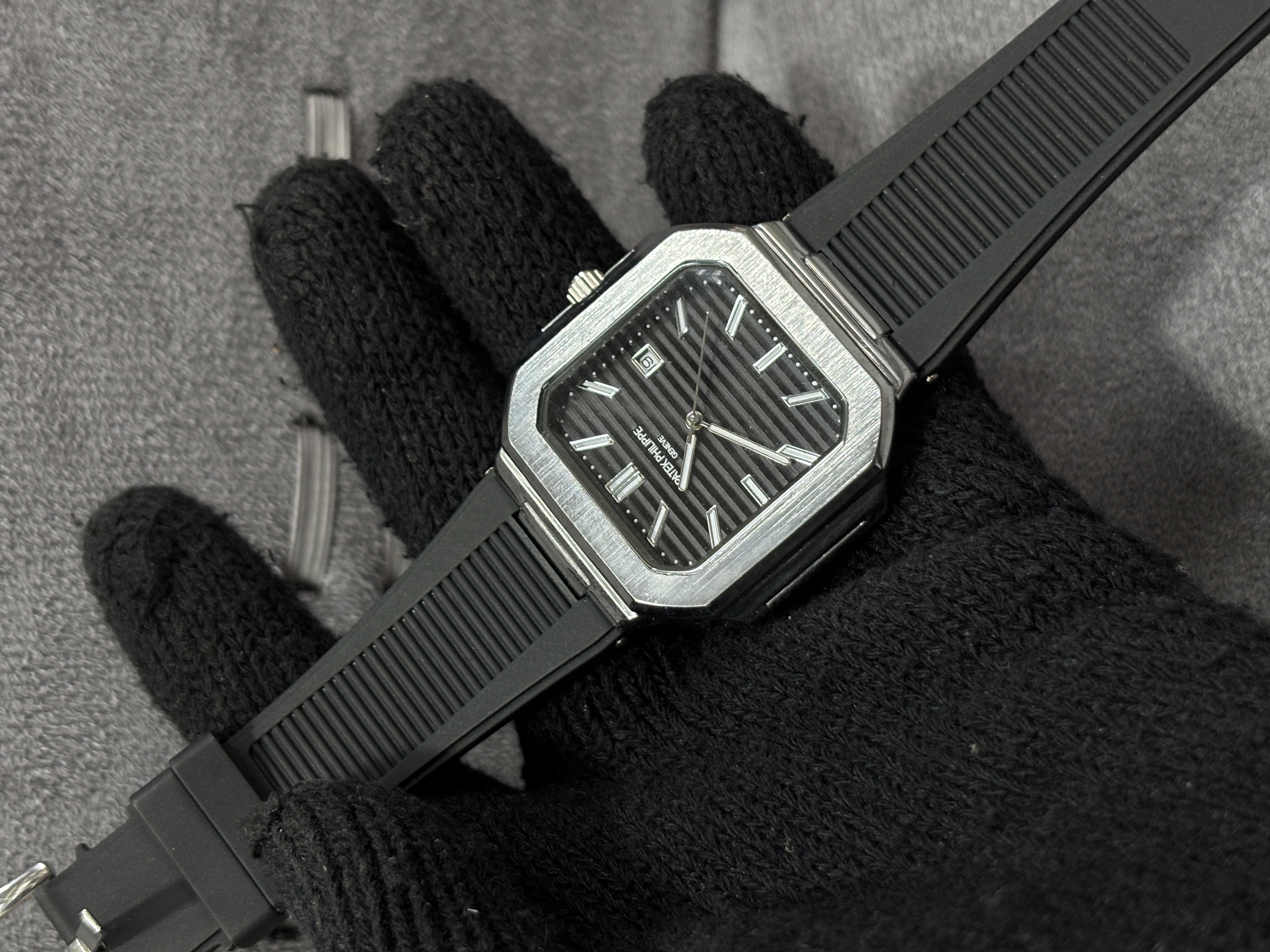 Patek carbon strap gents watch