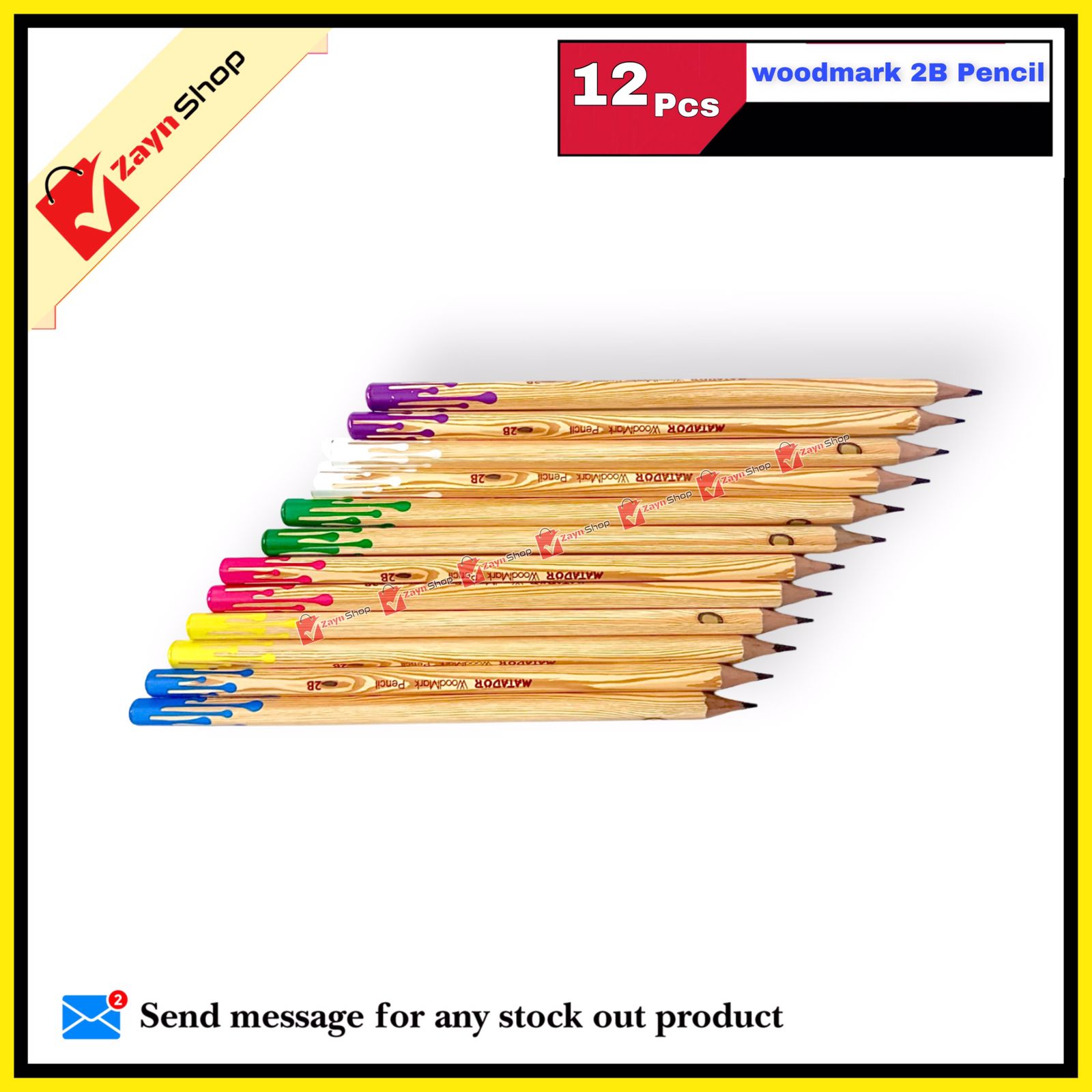 Matador Woodmark Pencil 2B Pack of 12 pcs_img_1