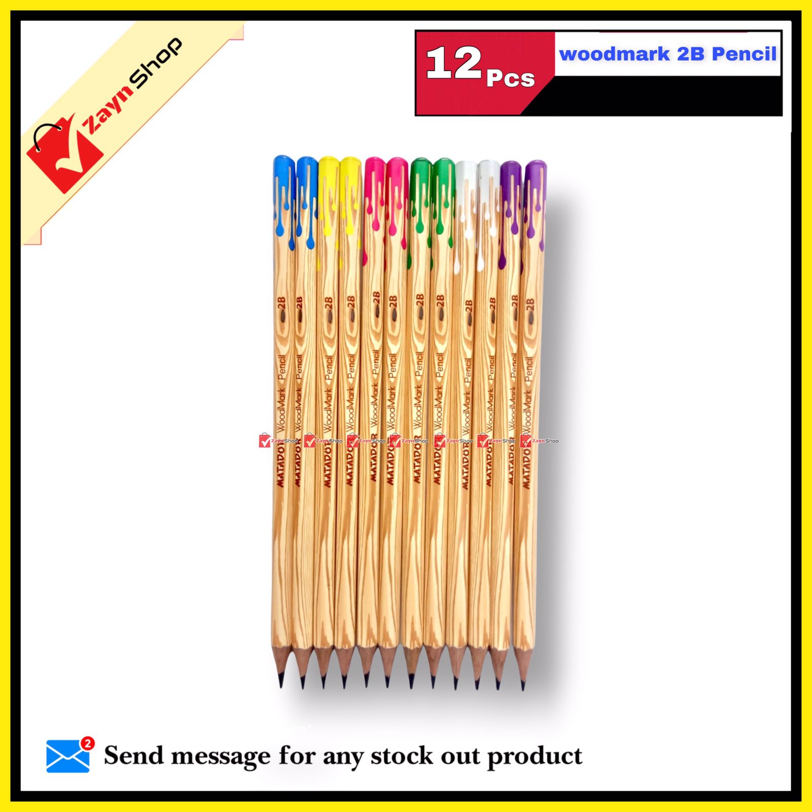 Matador Woodmark Pencil 2B Pack of 12 pcs_img_2