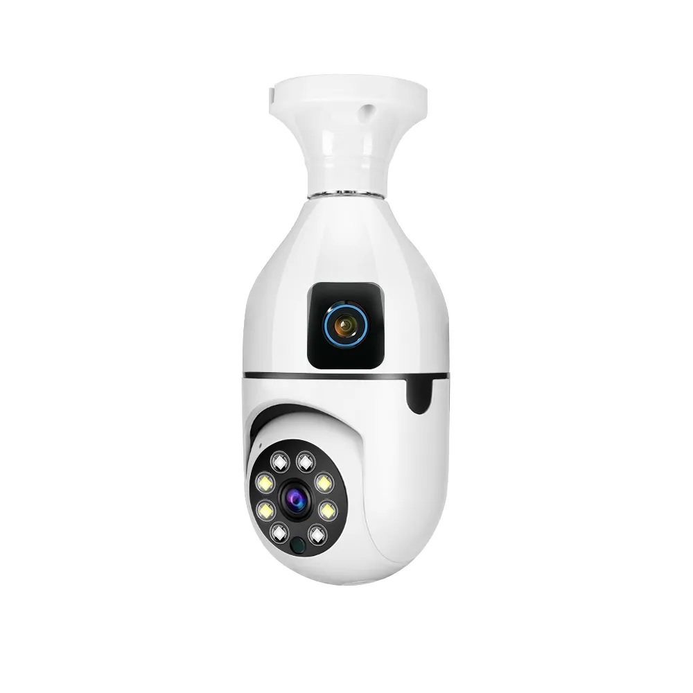 Dual Lens CCTV Bulb WiFi IP Camera 1080P Night Vision
