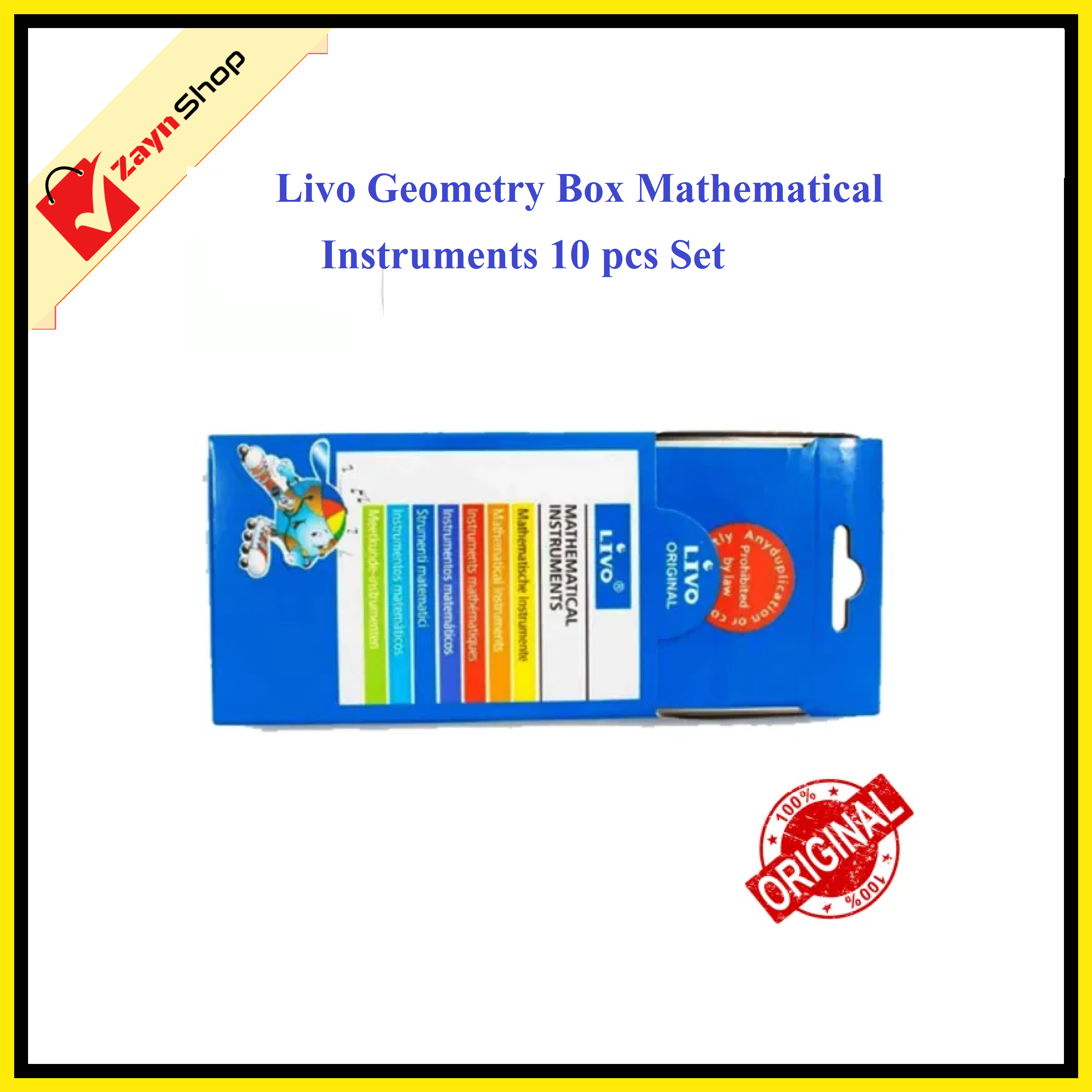 Livo Geometry Box Mathematical Instruments 10 pcs Set_img_2