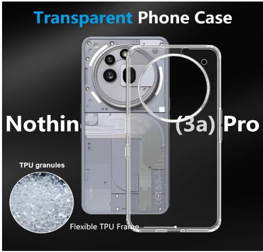 EGOTUDE Clear Transparent Hard Back Cover Case for Nothing Phone 3a Pro_img_2