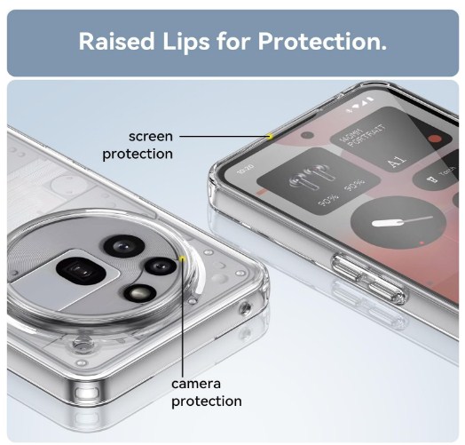 EGOTUDE Clear Transparent Hard Back Cover Case for Nothing Phone 3a Pro_img_5