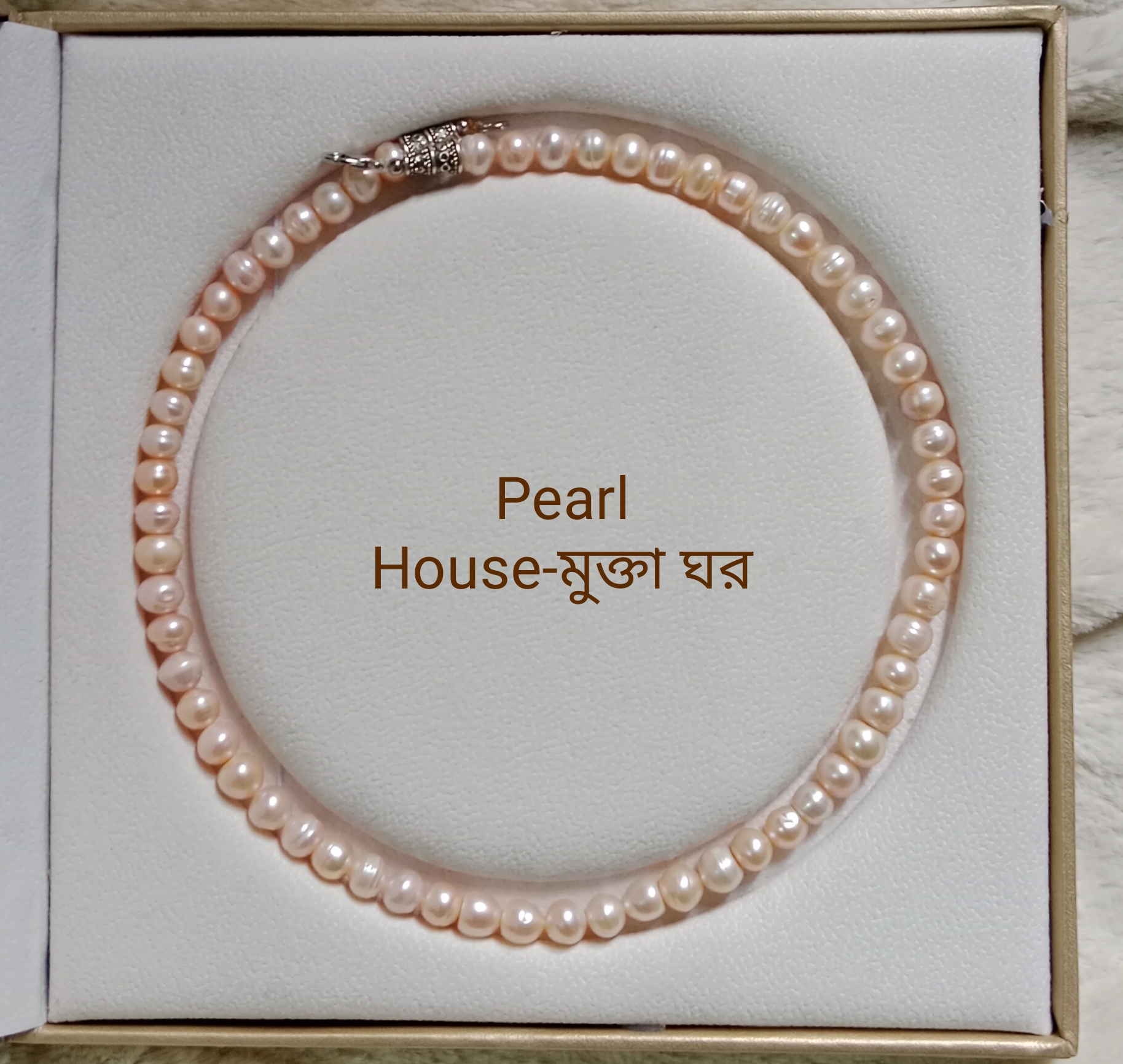 Pink pearl one layer necklace_img_0