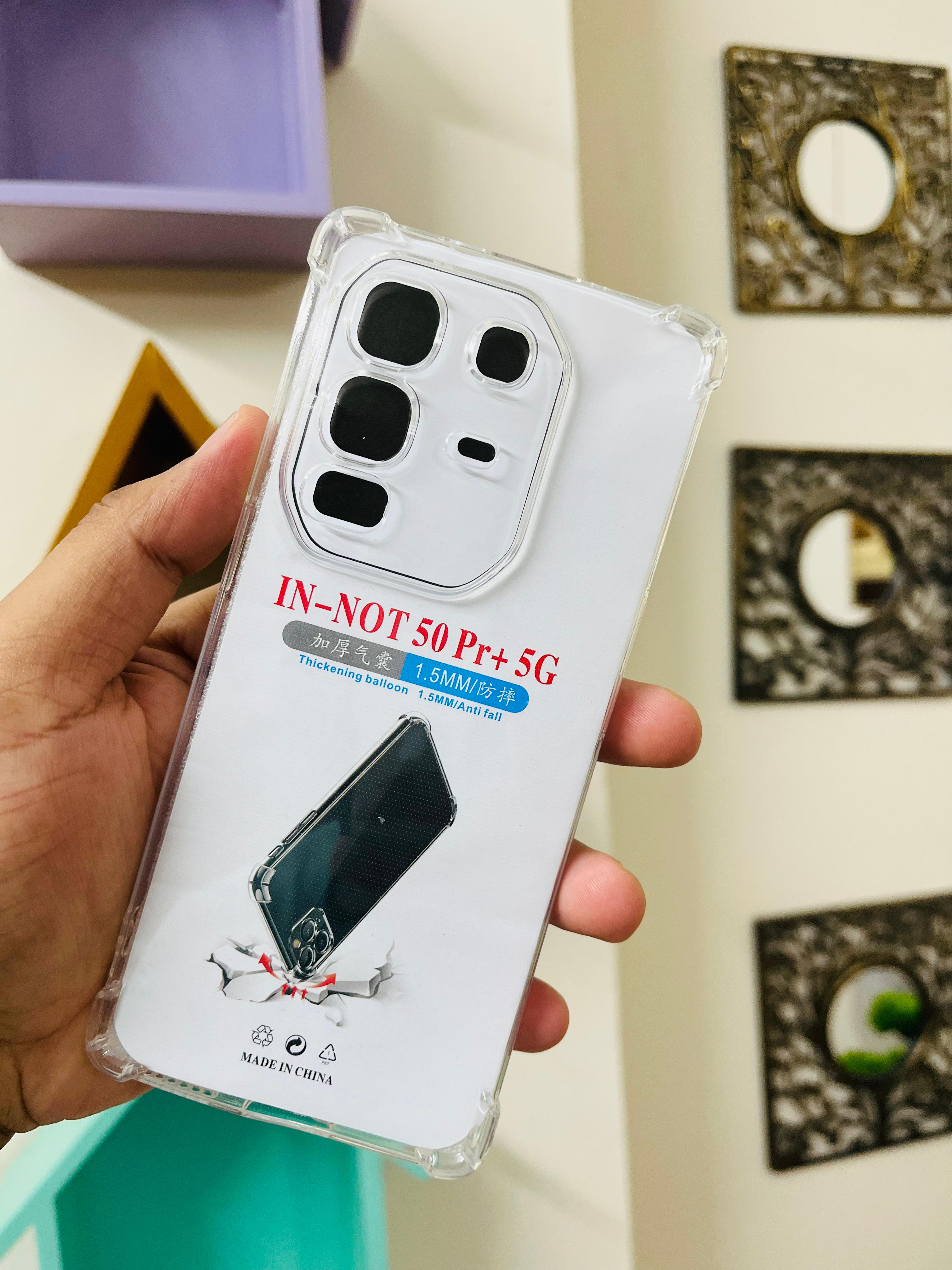 Border With Soft Case For Infinix Note 50 Pro Plus Back Cover Soft Silicone Transparent_img_4