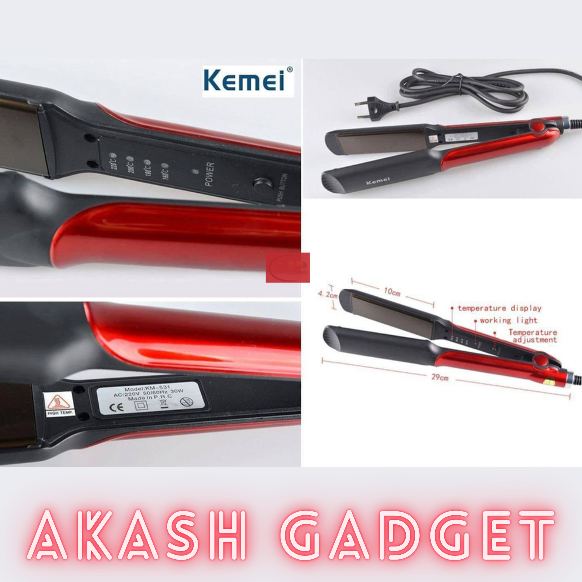 Kemei KM-531 Professional Hair Straightener_img_7