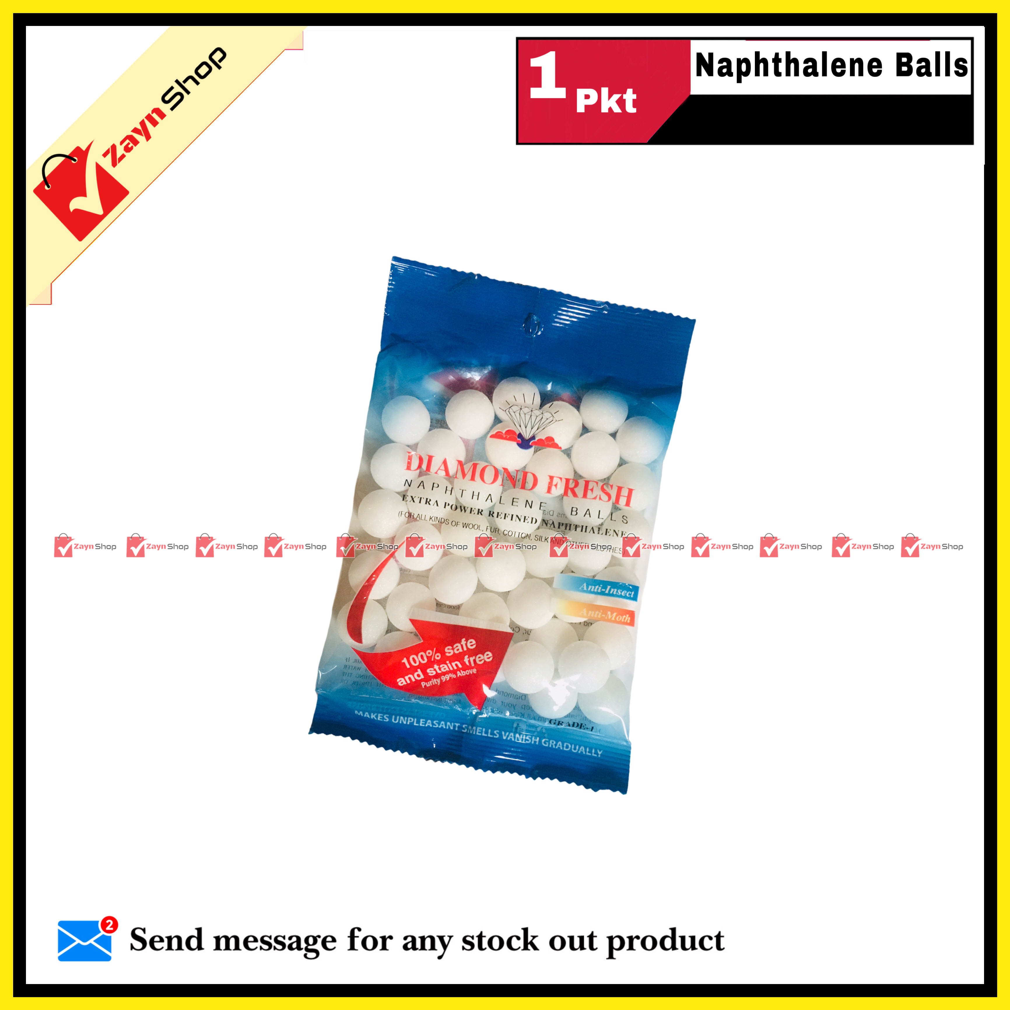 Diamond Naphthalene 40 pcs Ball premium quality 1 Packet_img_0