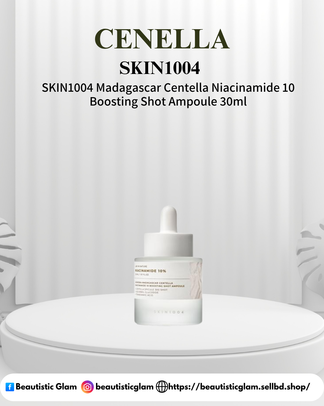 Centella SKIN1004 Madagascar Centella Niacinamide 10 Boosting Shot Ampoule 30ml