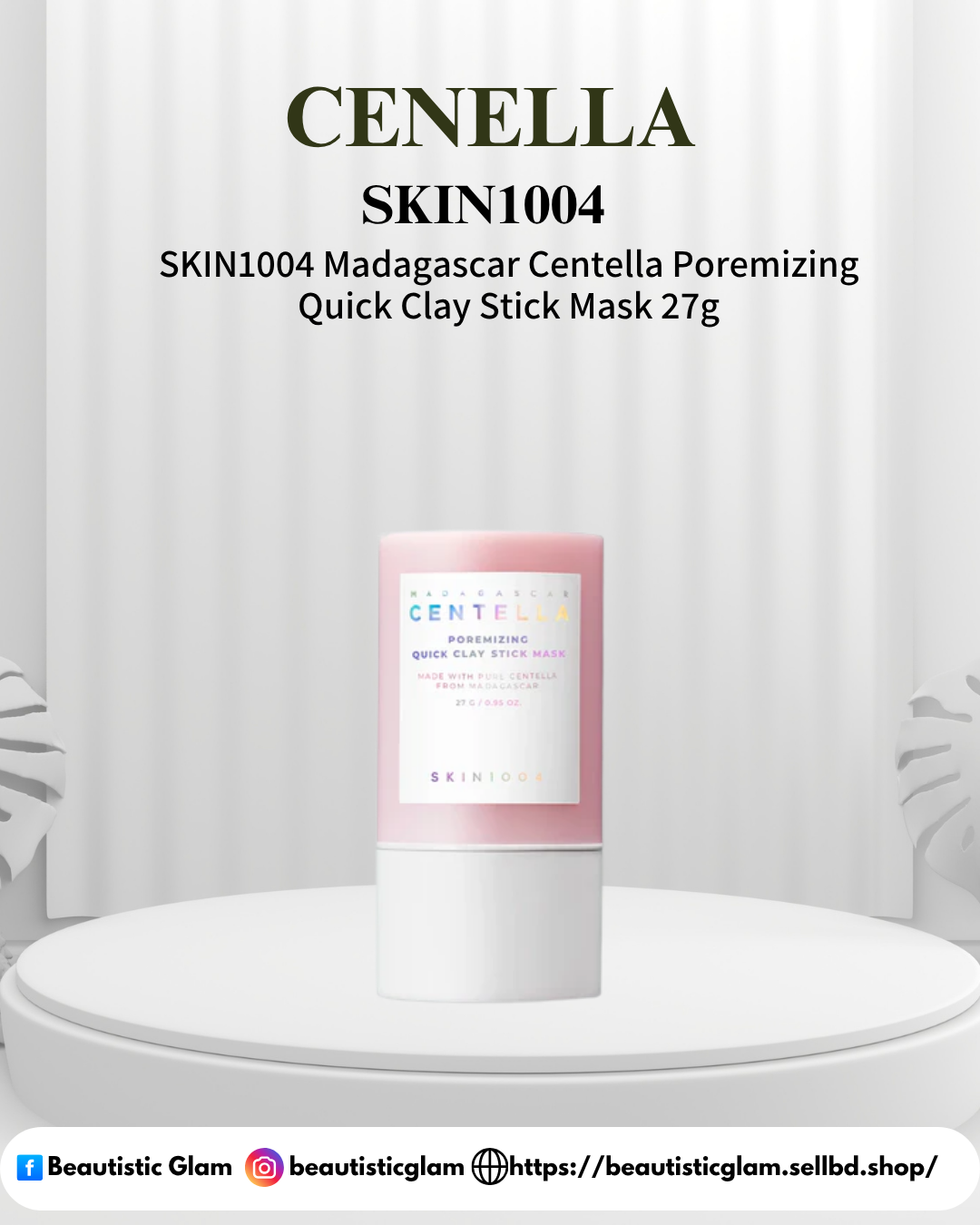 Centella SKIN1004 Madagascar Centella Poremizing Quick Clay Stick Mask 27g